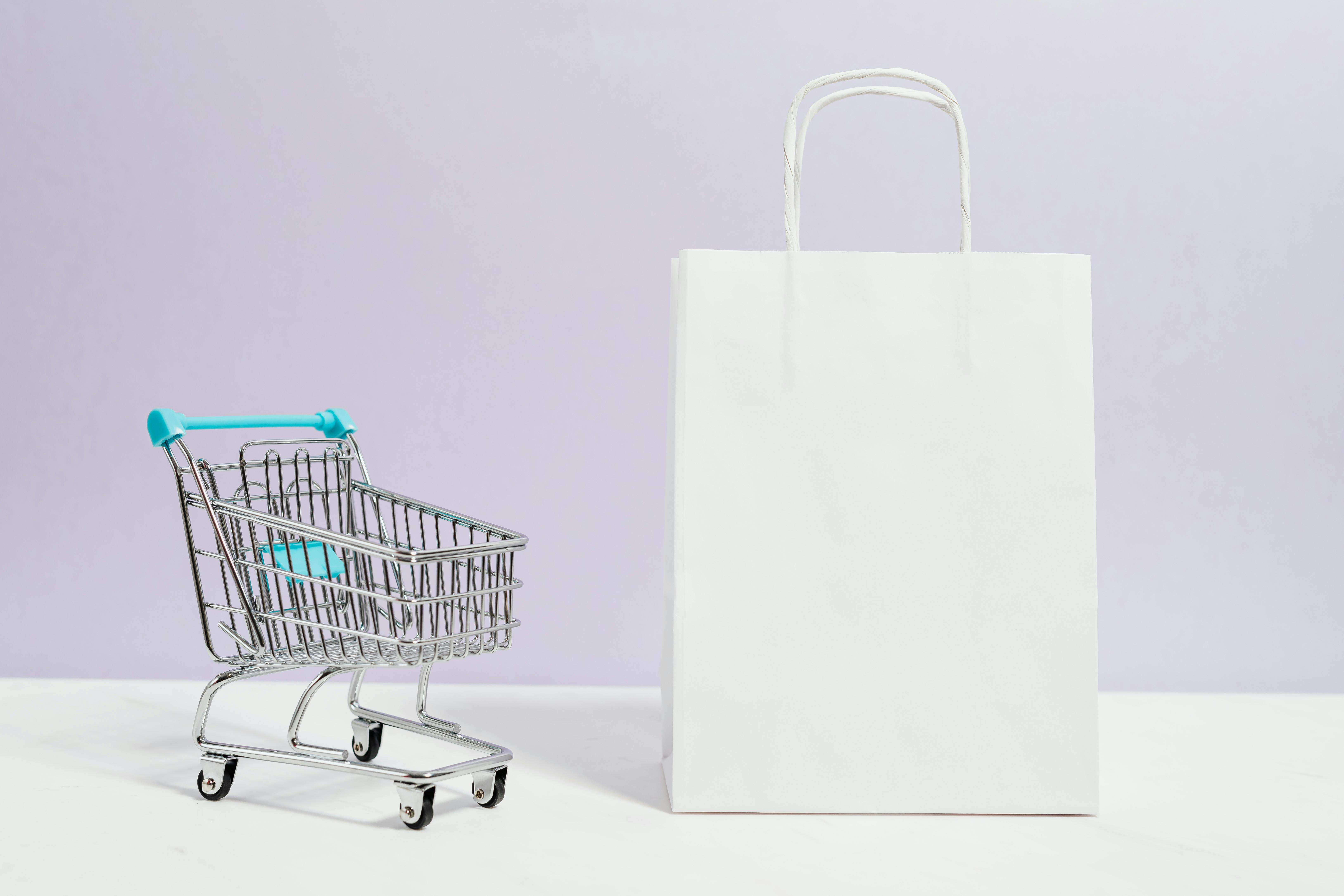 Push Cart and a White Paperbag