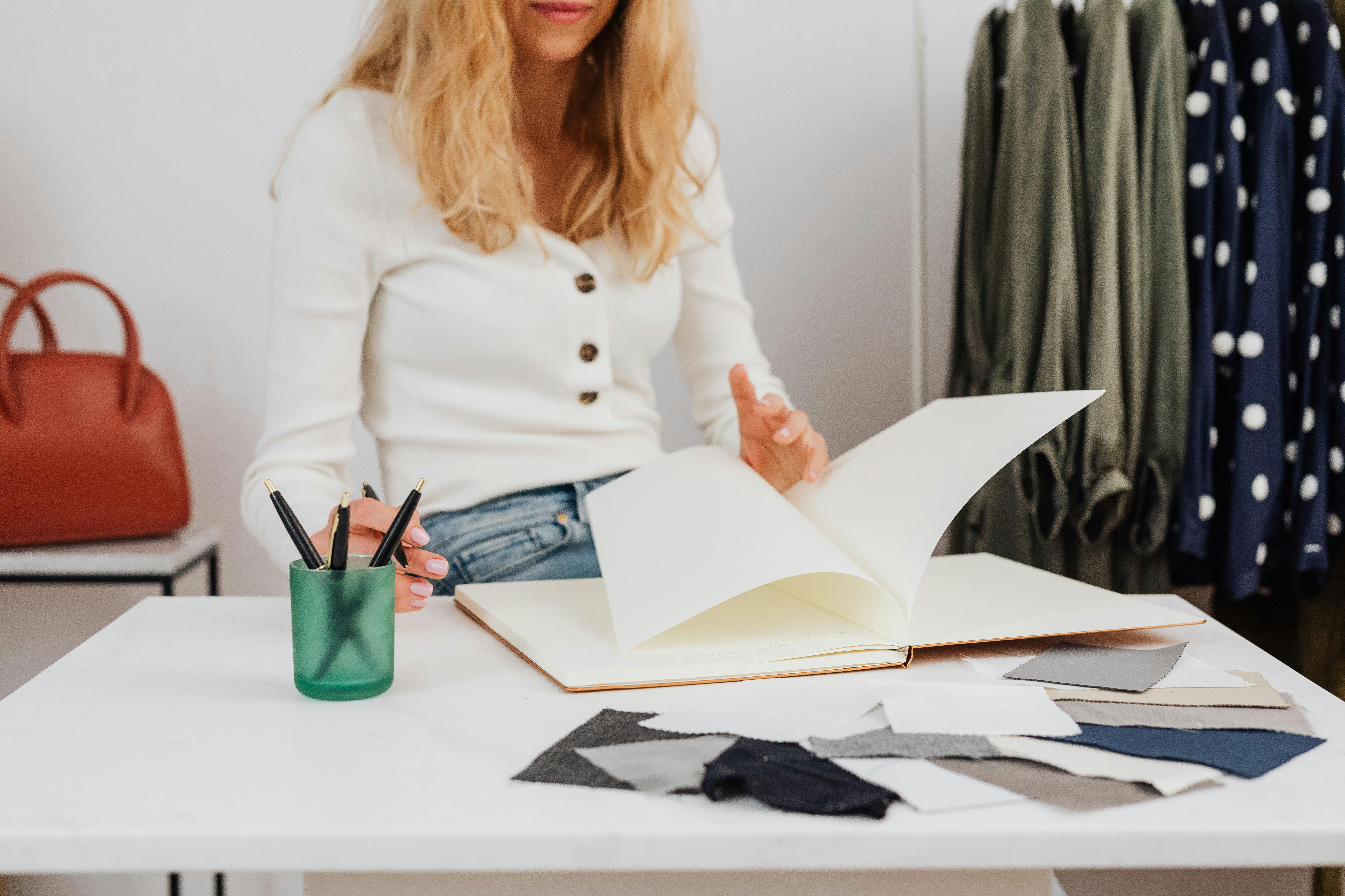 A Woman Sitting with a Book