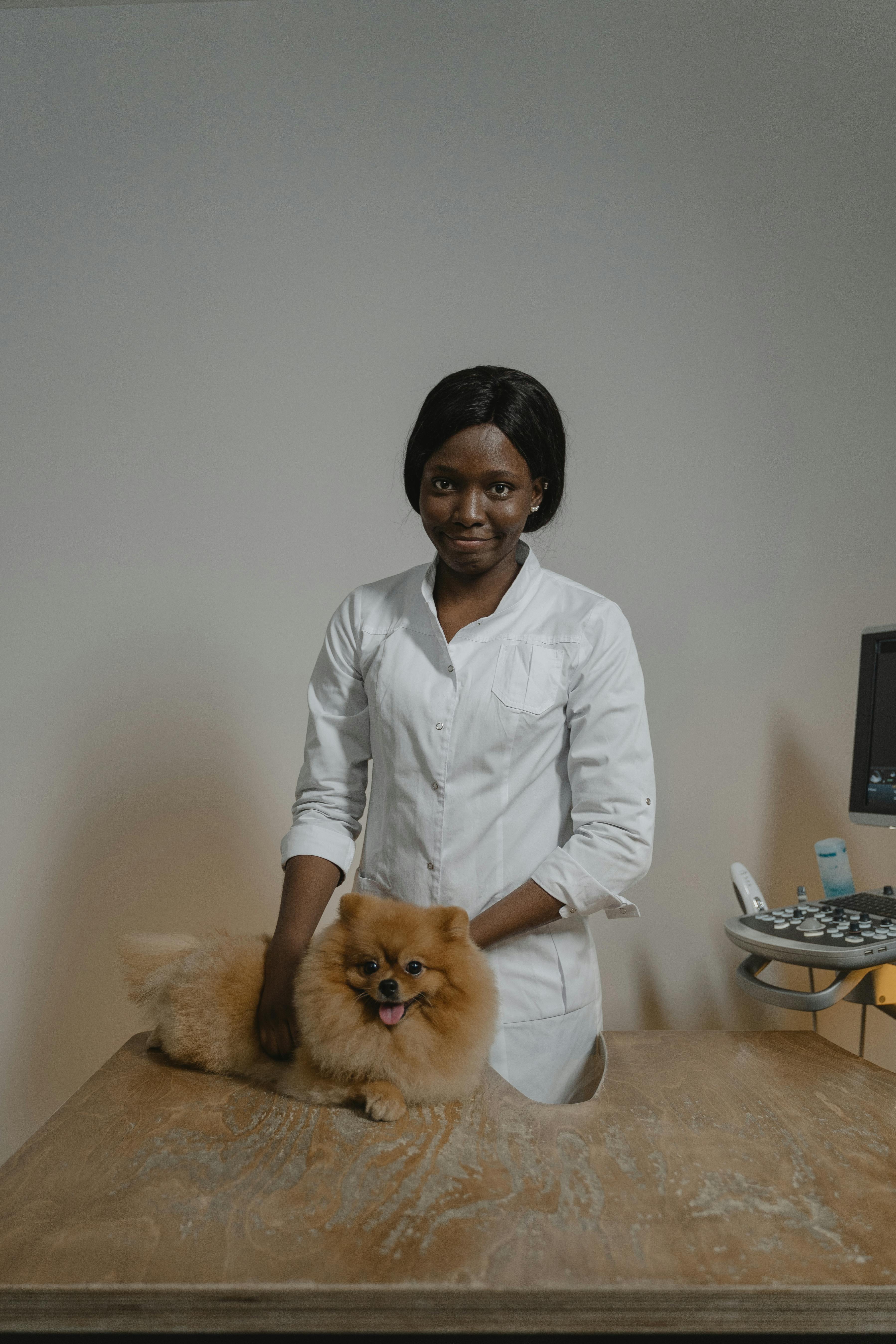 A Woman Holding Her Pet Dog