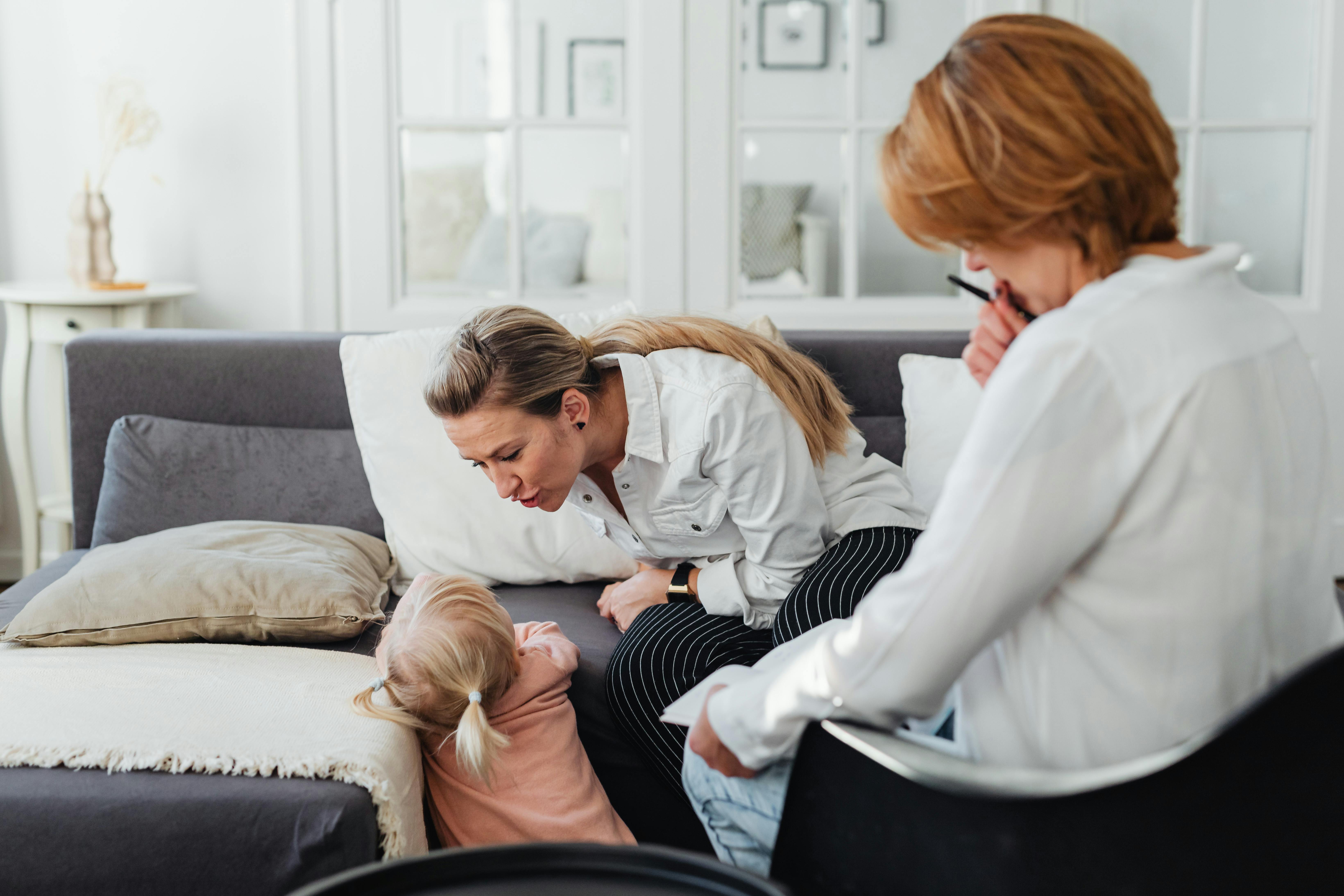 Two Women and a Girl at Home