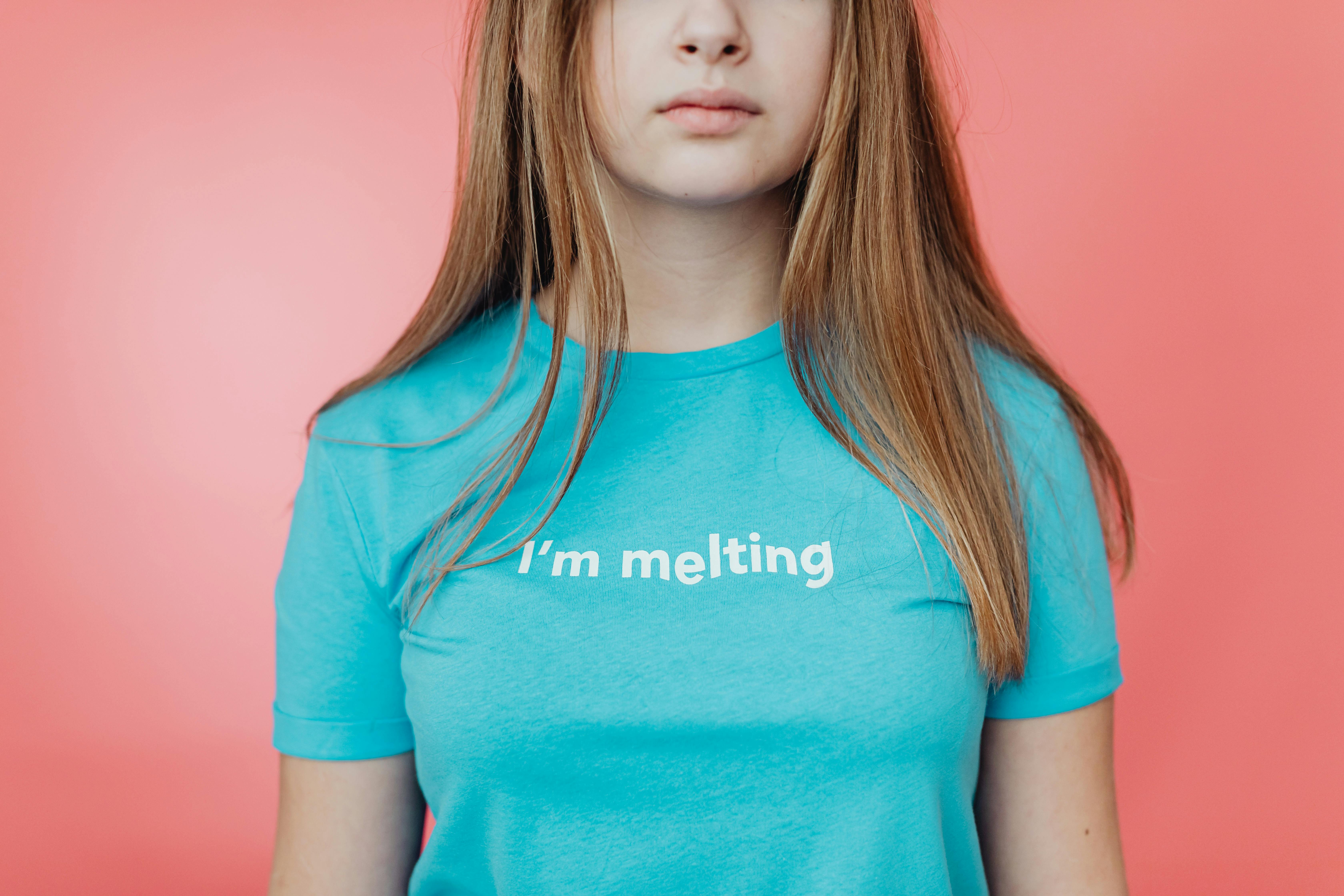 Woman with Text on T-shirt