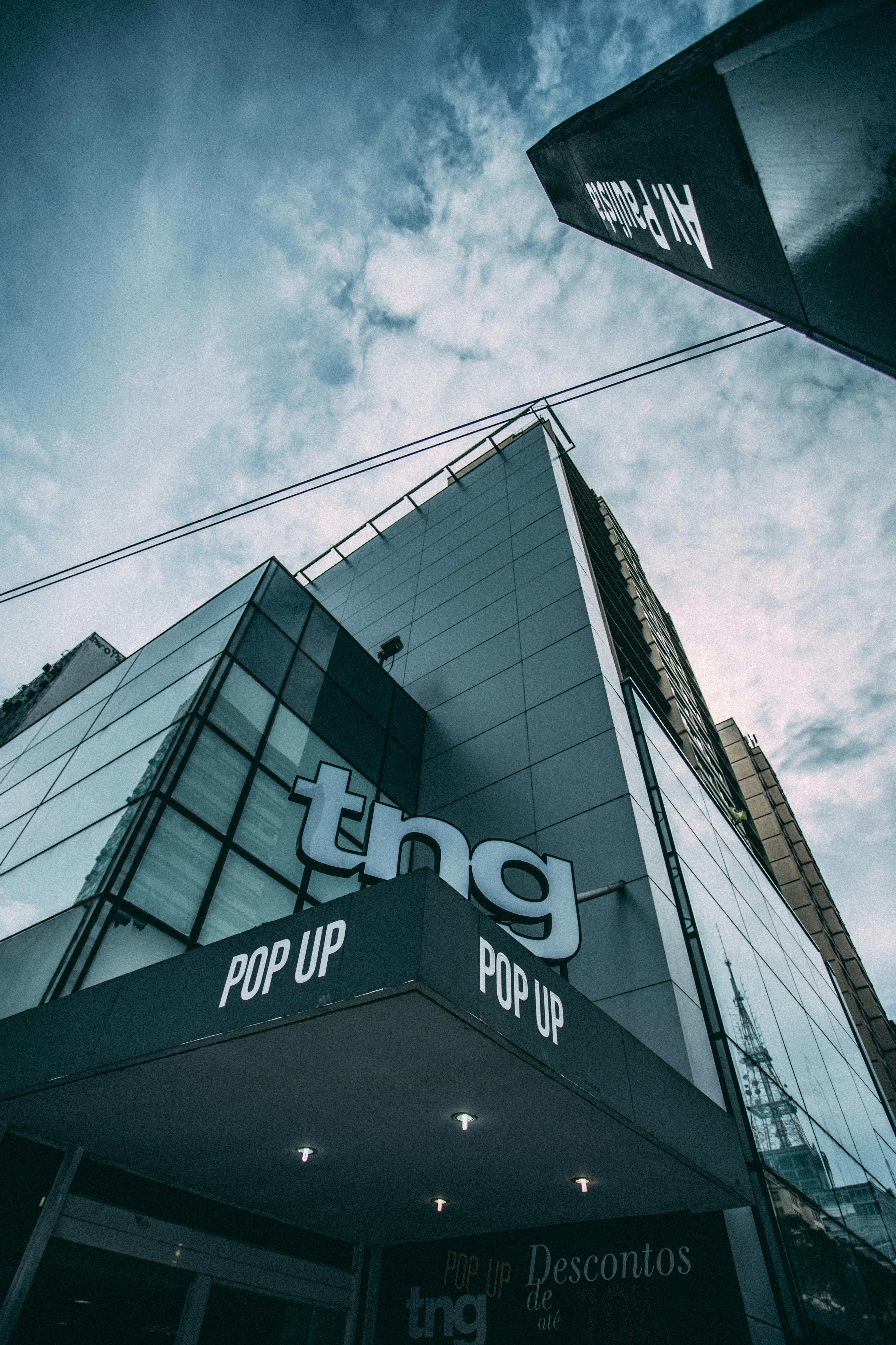 Tn Pop Up Building during Cloudy Sky