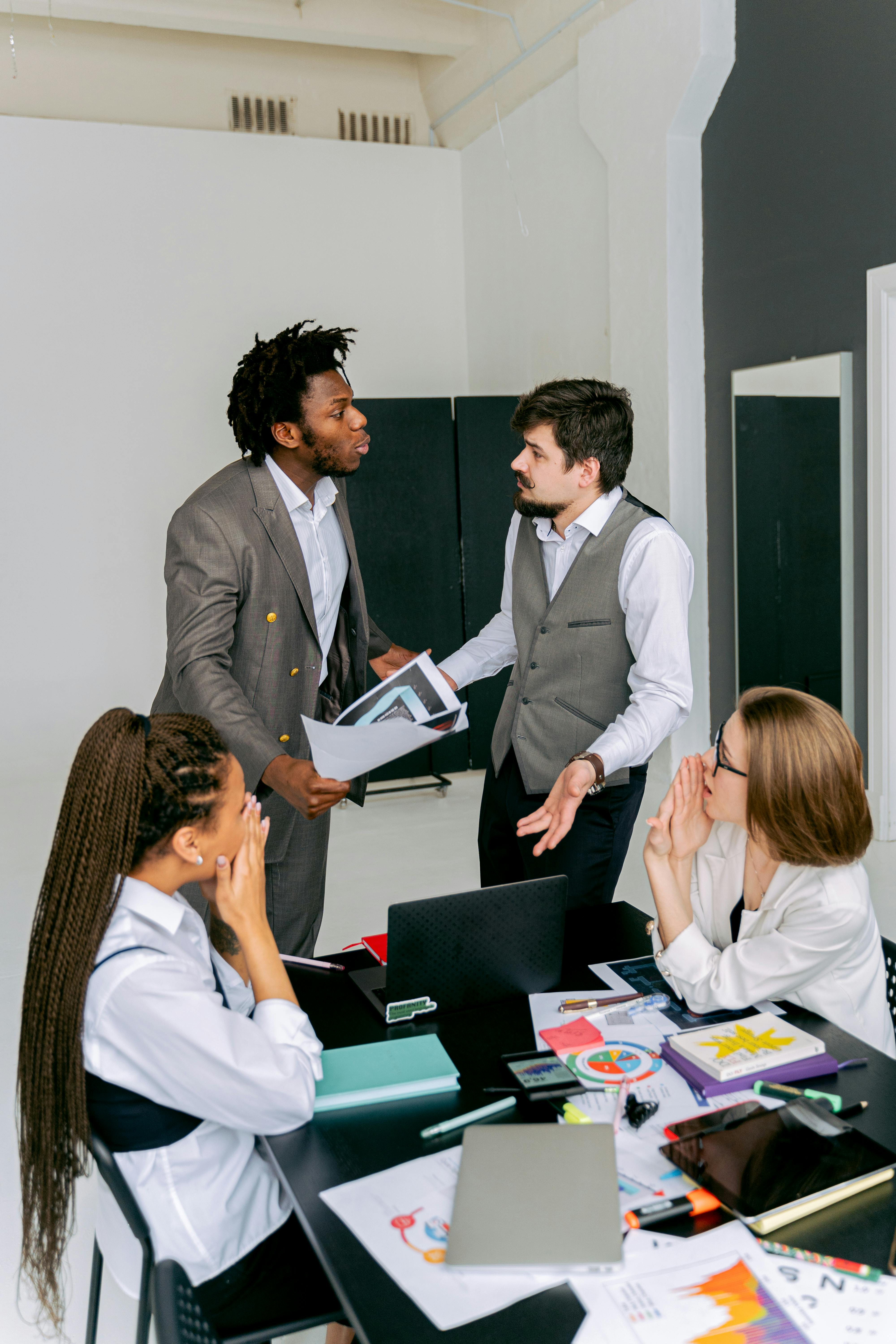 Photograph of Coworkers Having a Quarrel