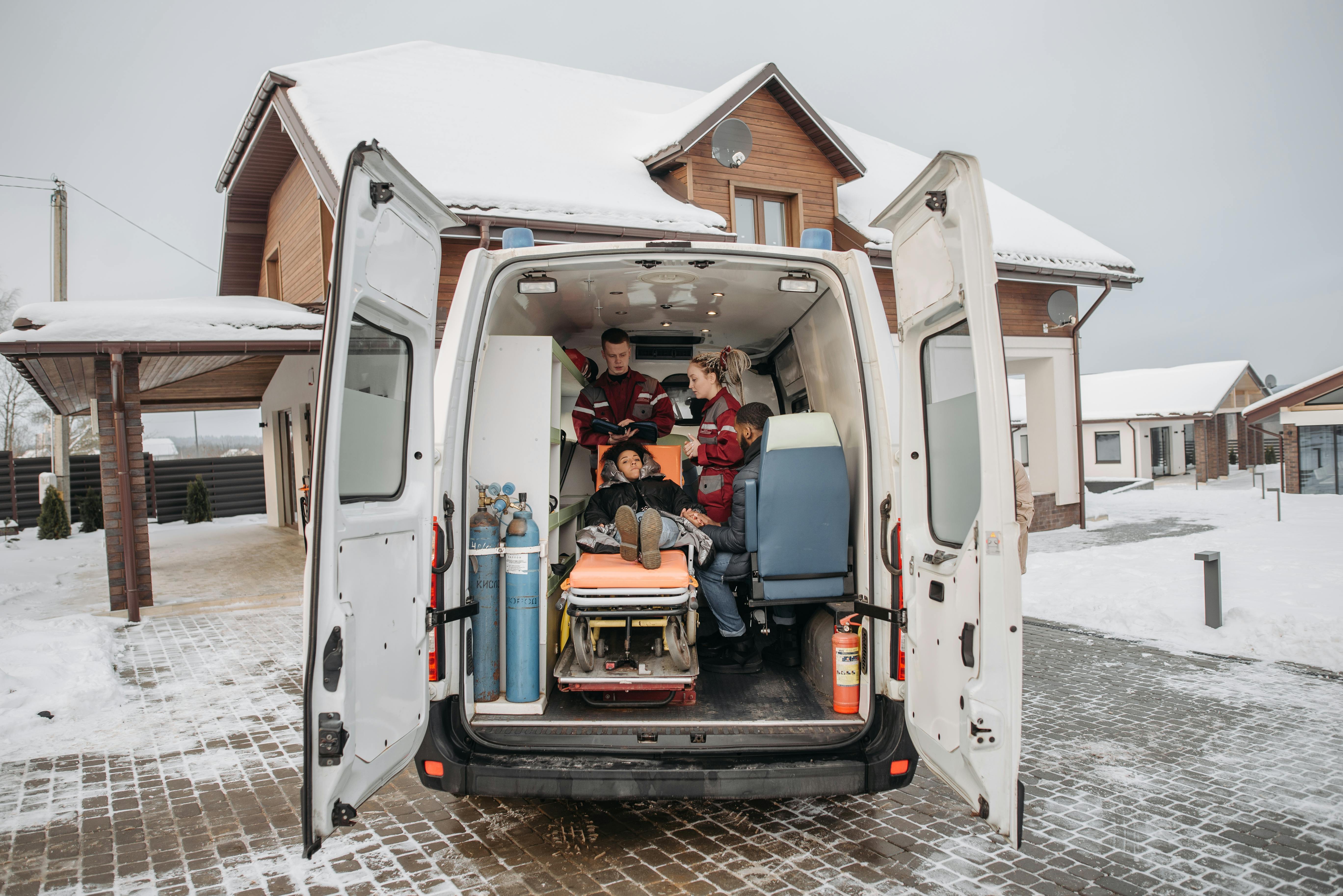 People Inside An Ambulance