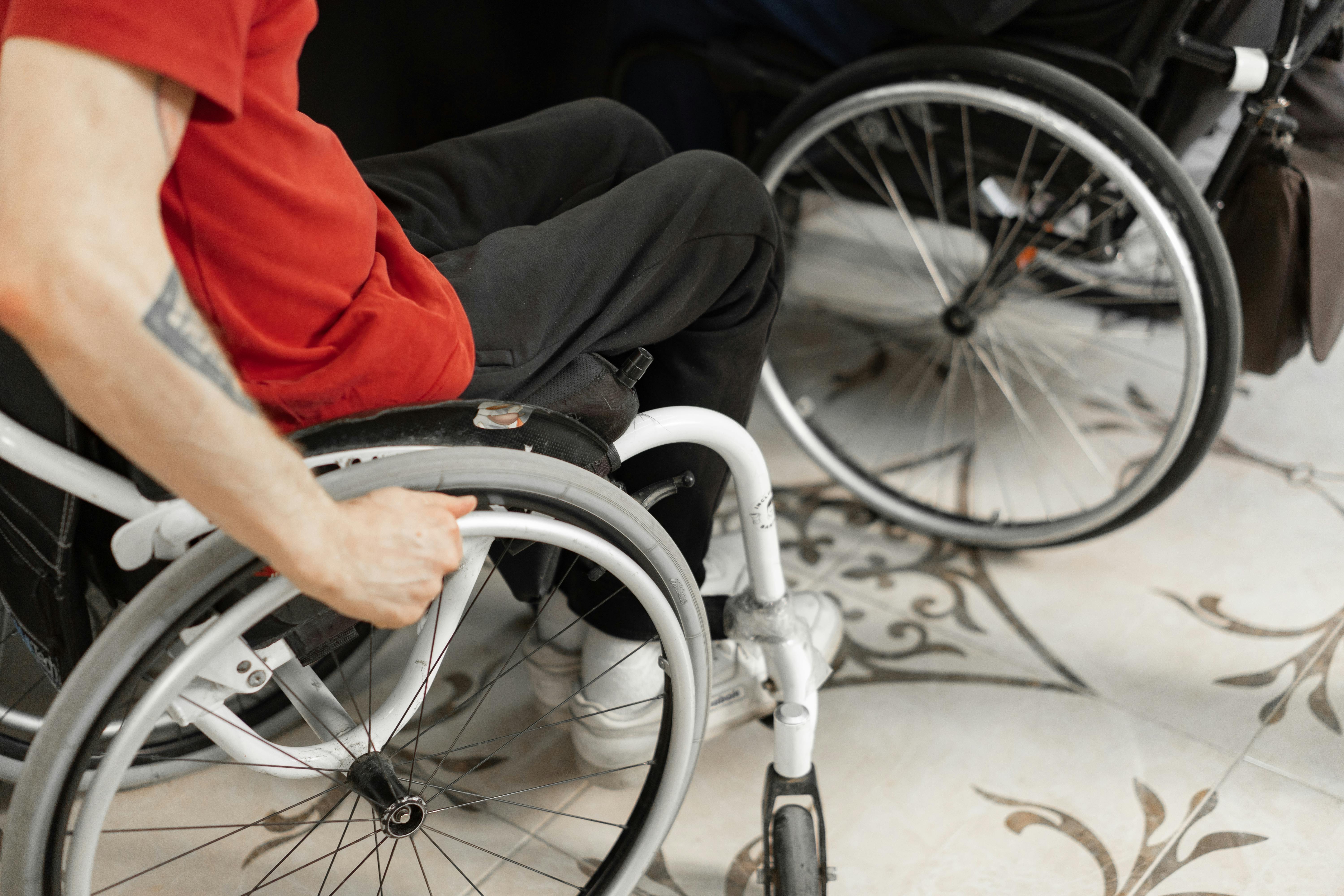 A Person Sitting on a Wheelchair