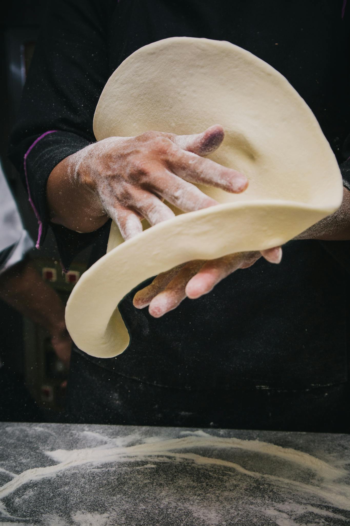 Person Making a Dough