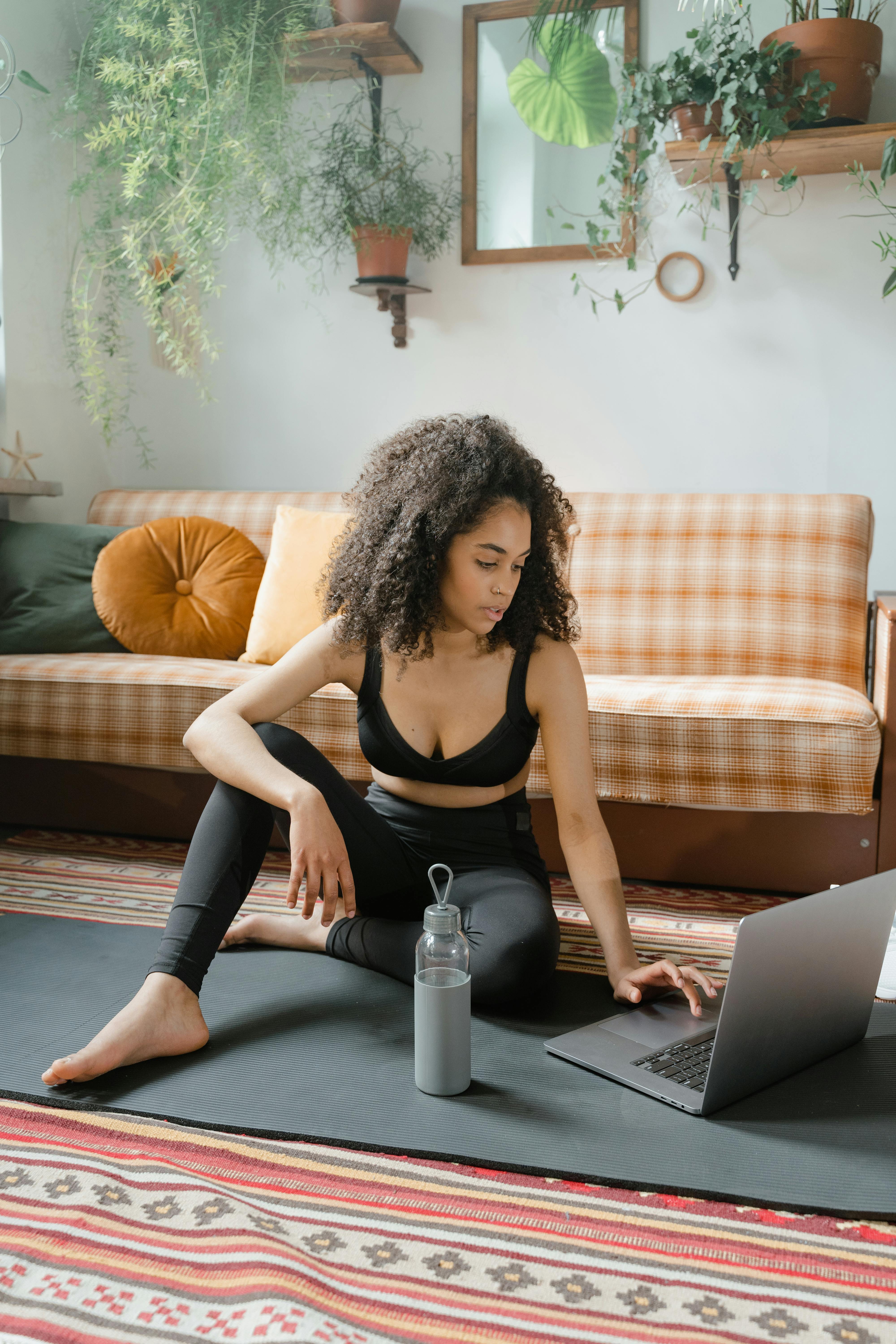 Woman Using a Laptop