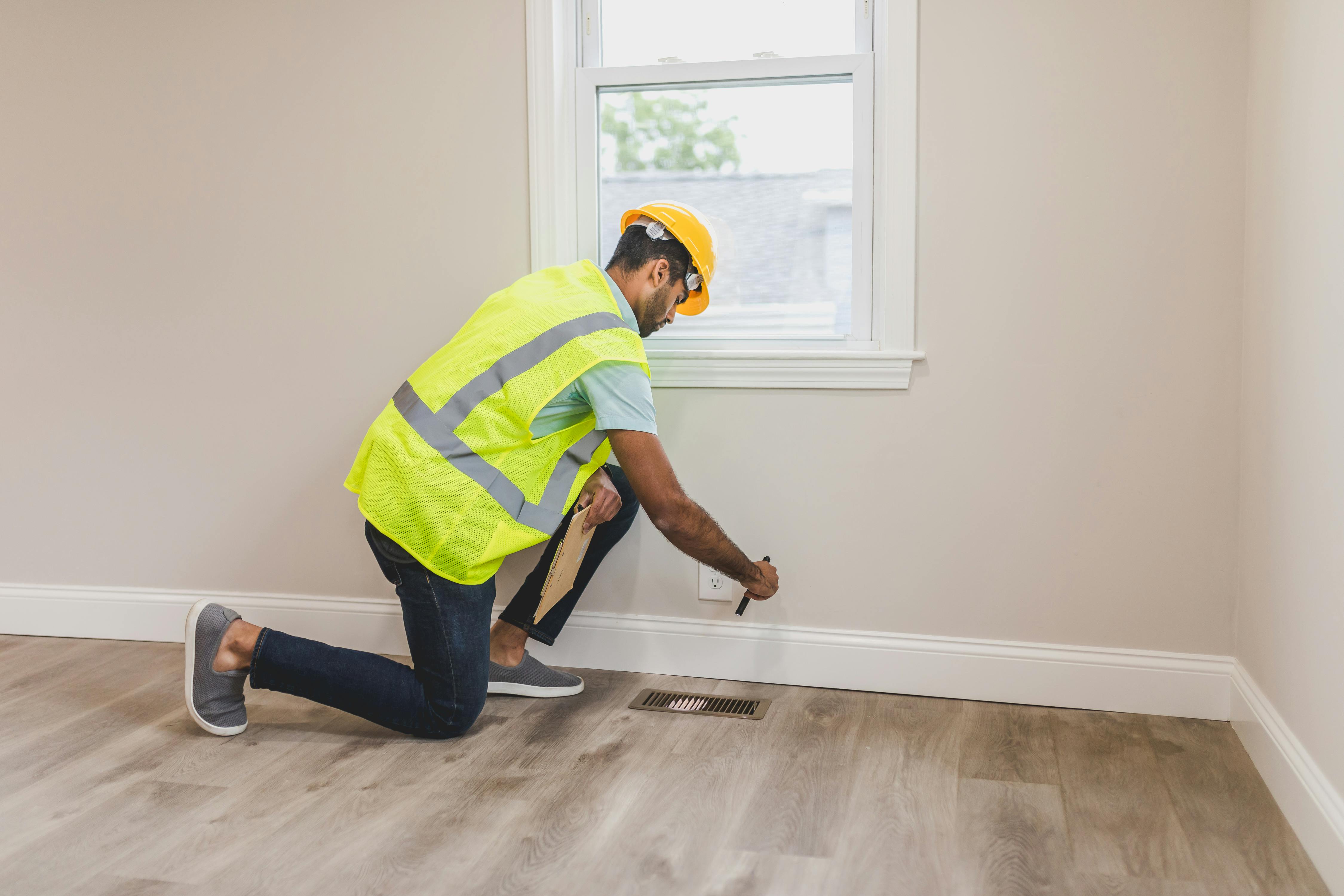 Construction Worker with Helmet