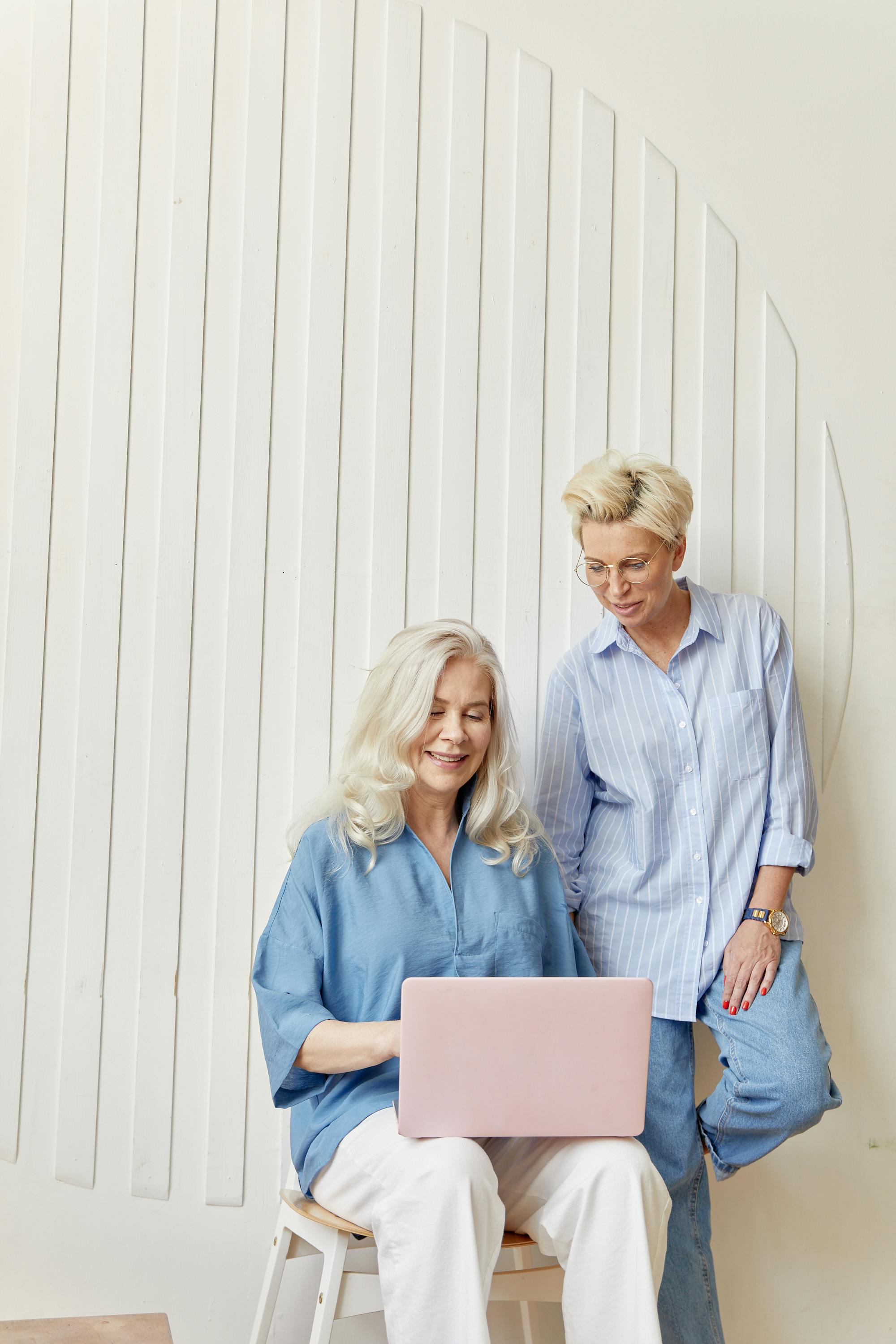 Women Looking at the Screen of a Laptop