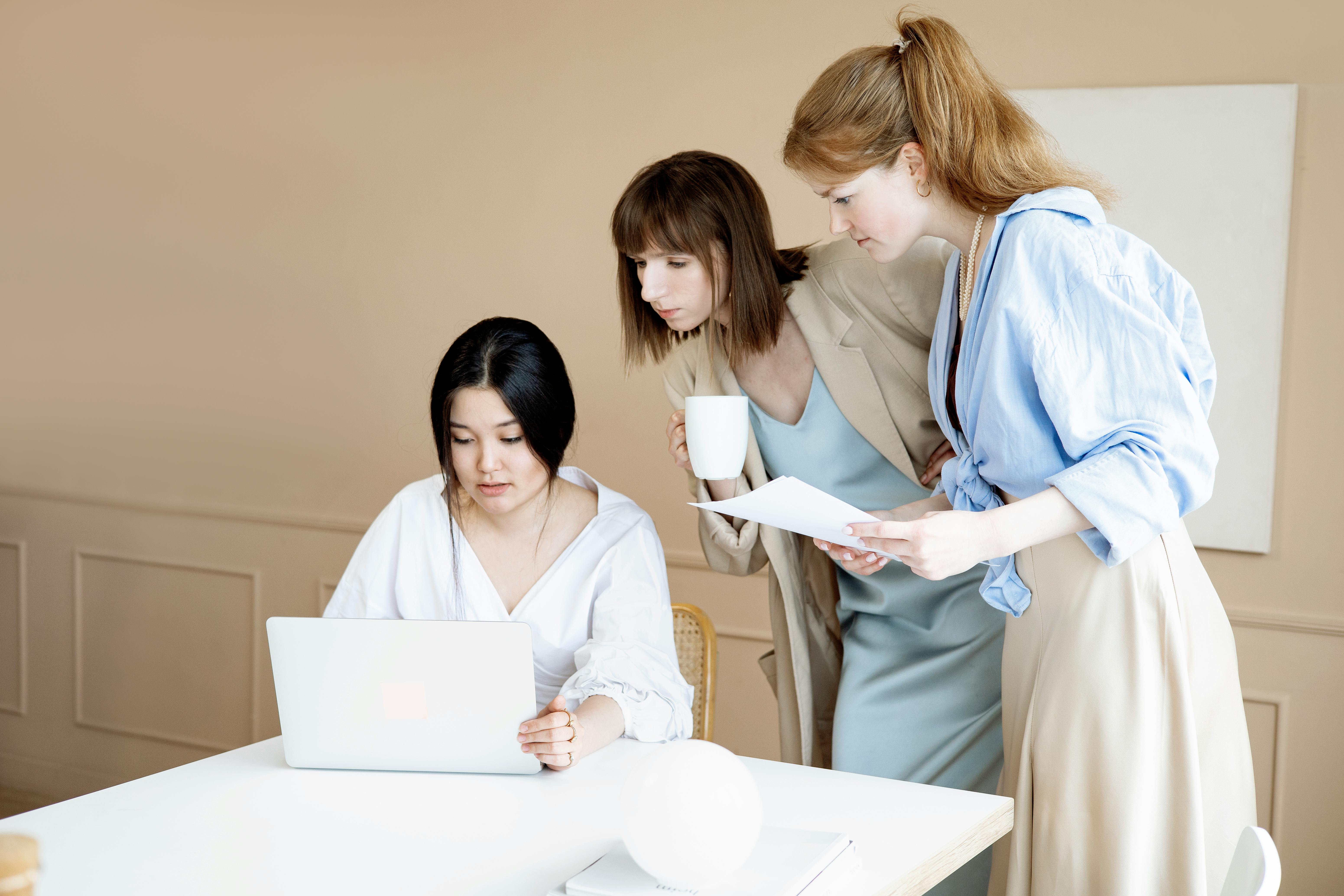 Women Looking at the Laptop