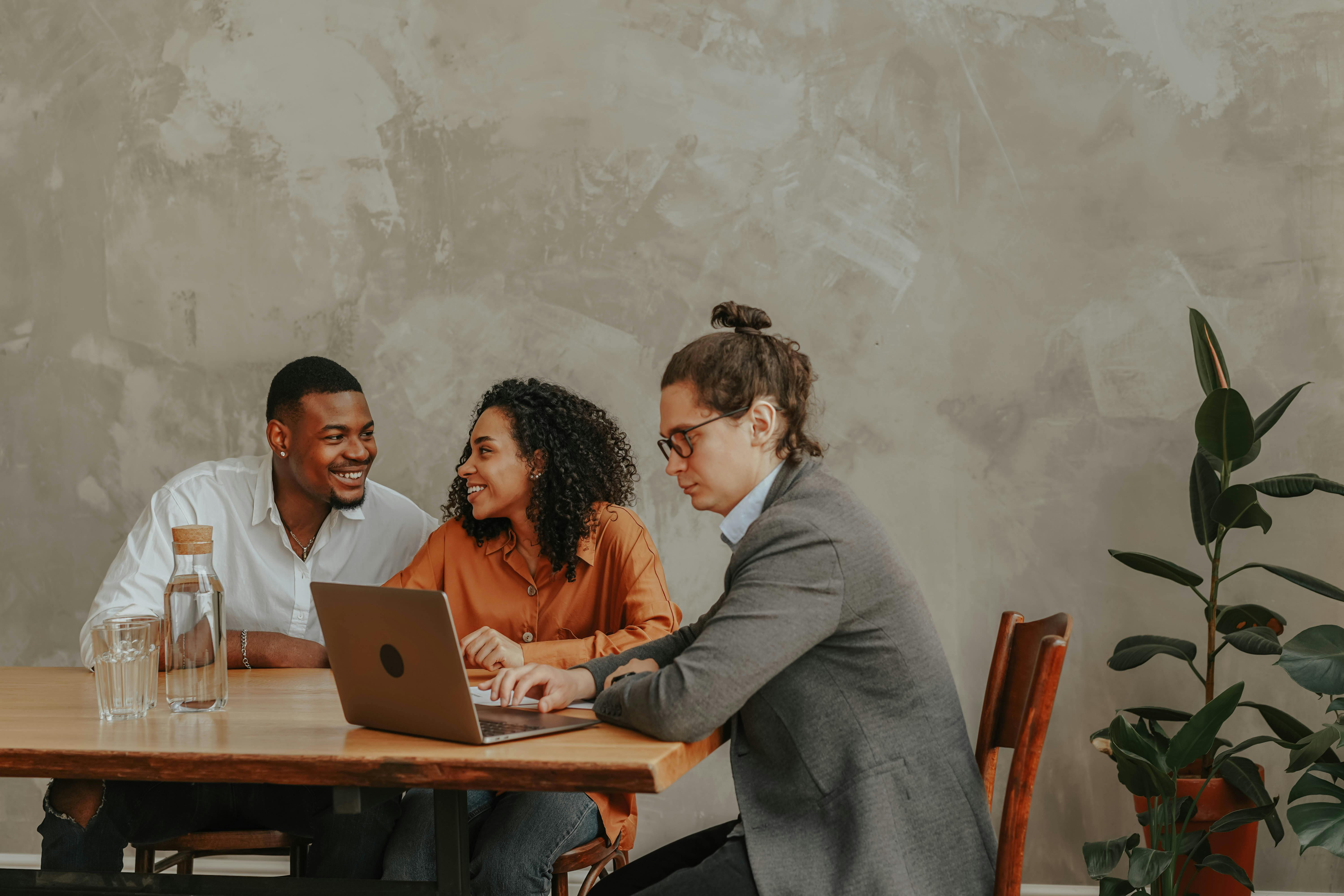 A Man and Woman Having a Meeting