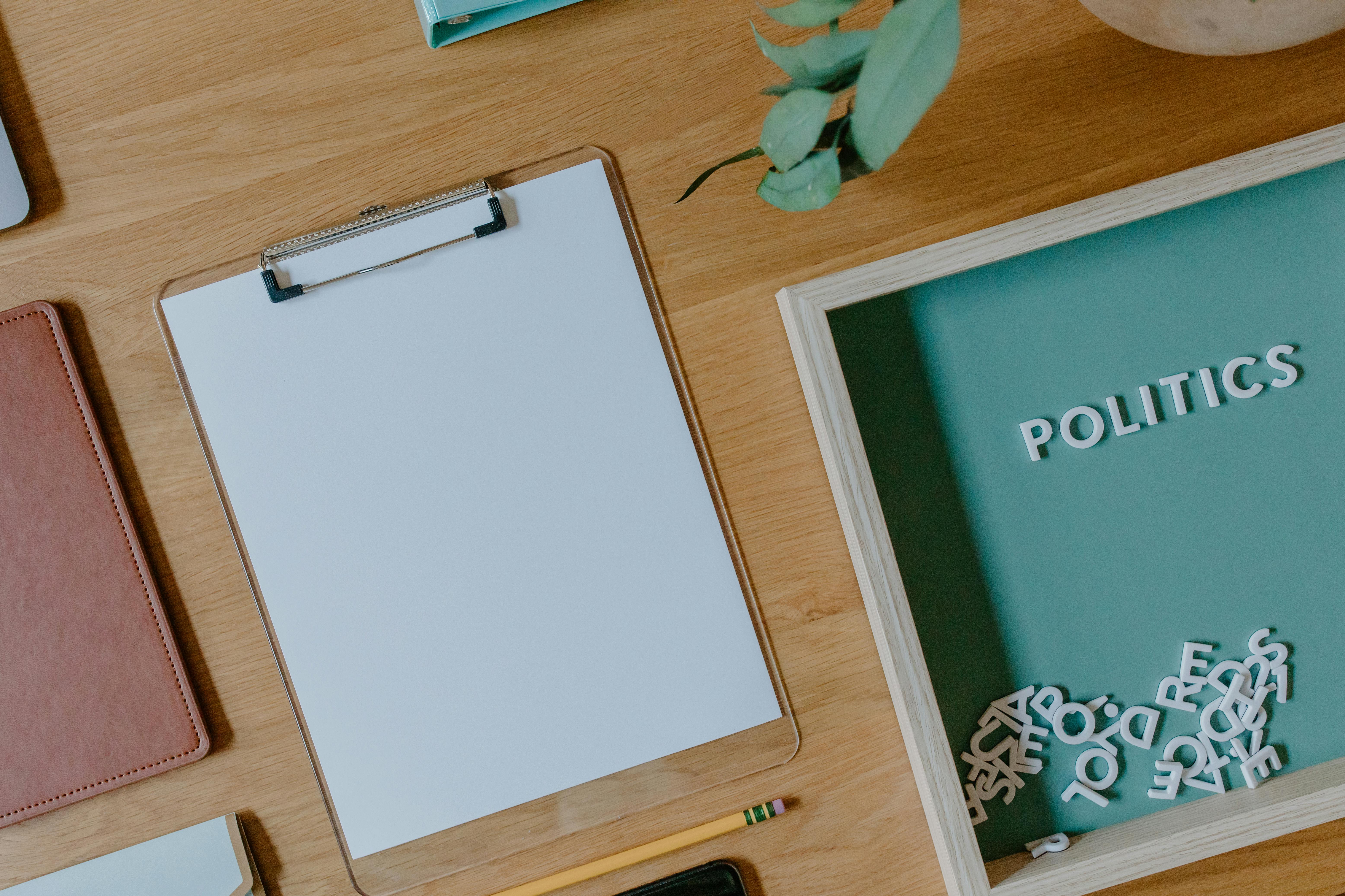 A Blank Paper in a Clipboard