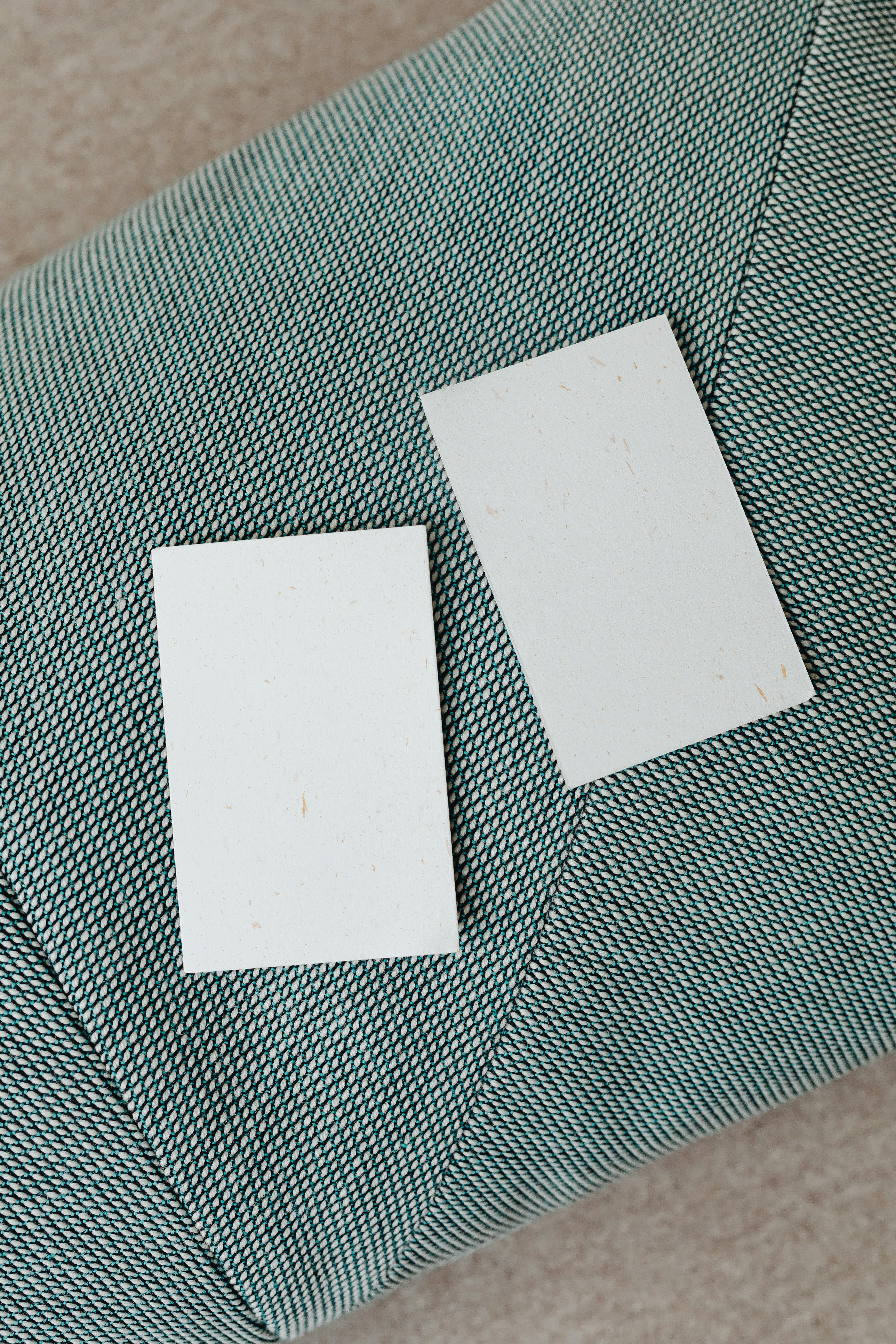 Blank Business Cards on Textured Surface