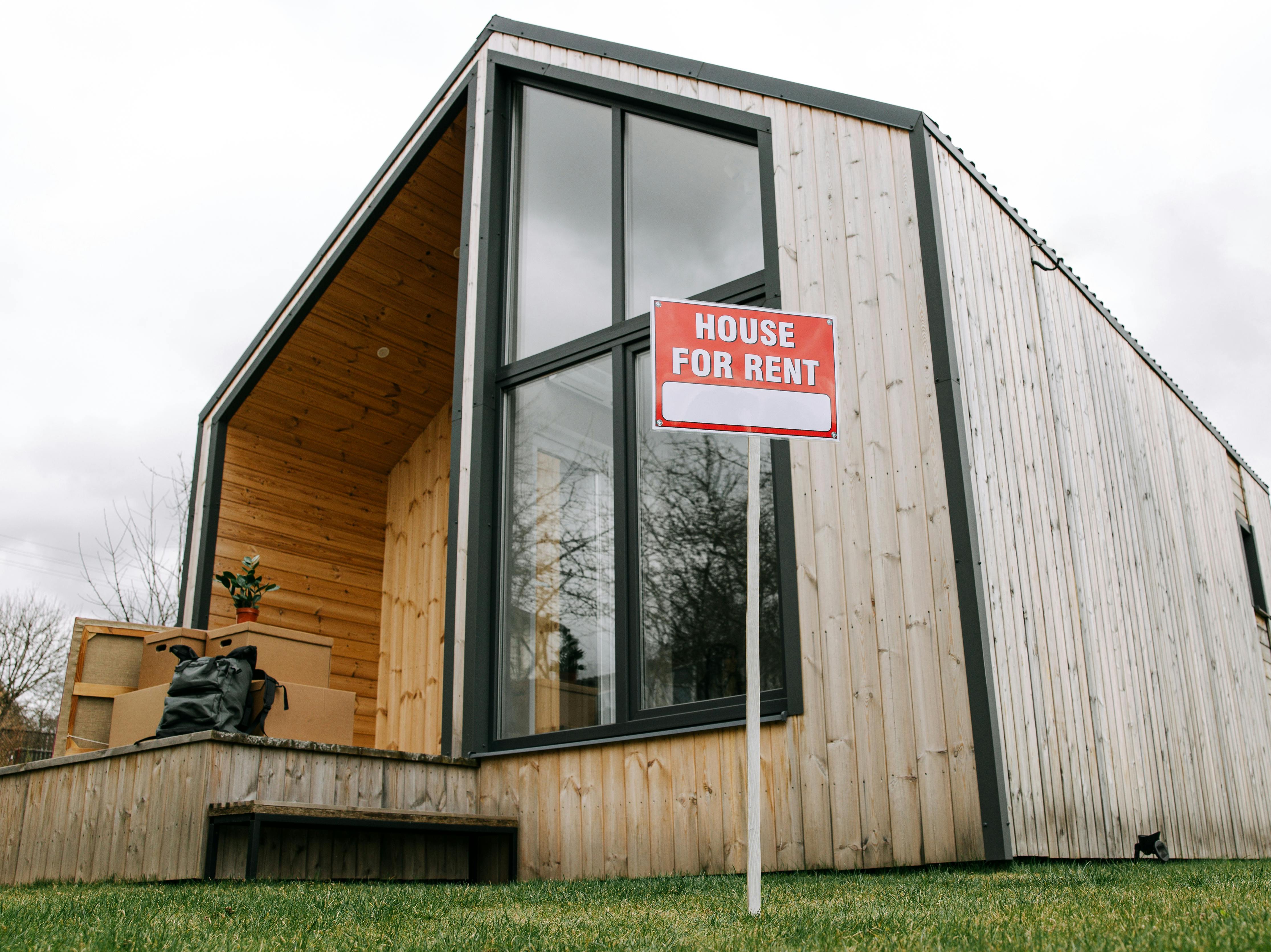 Low-Angle Shot of Wooden House