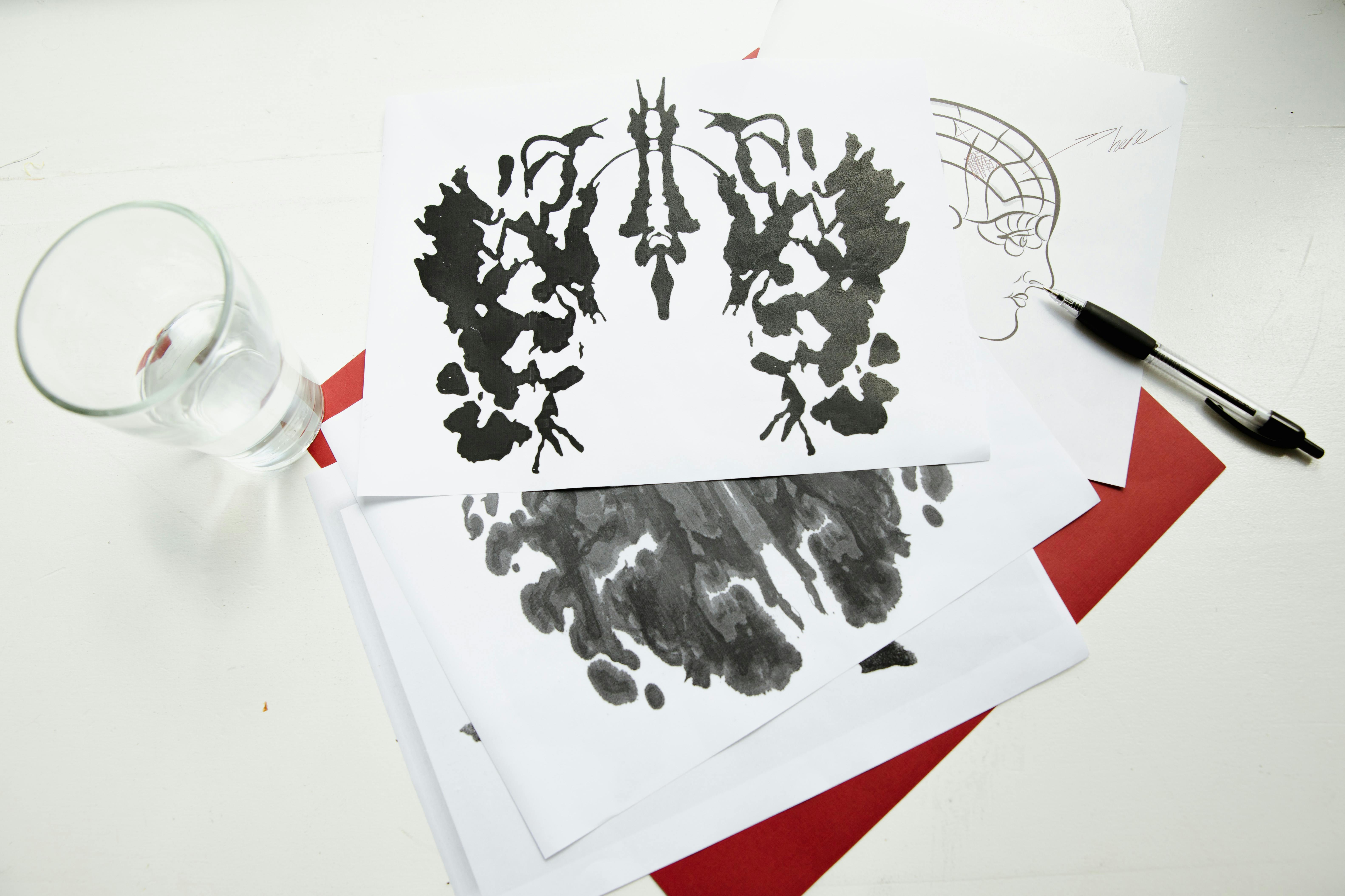 Abstract Painting on the Table