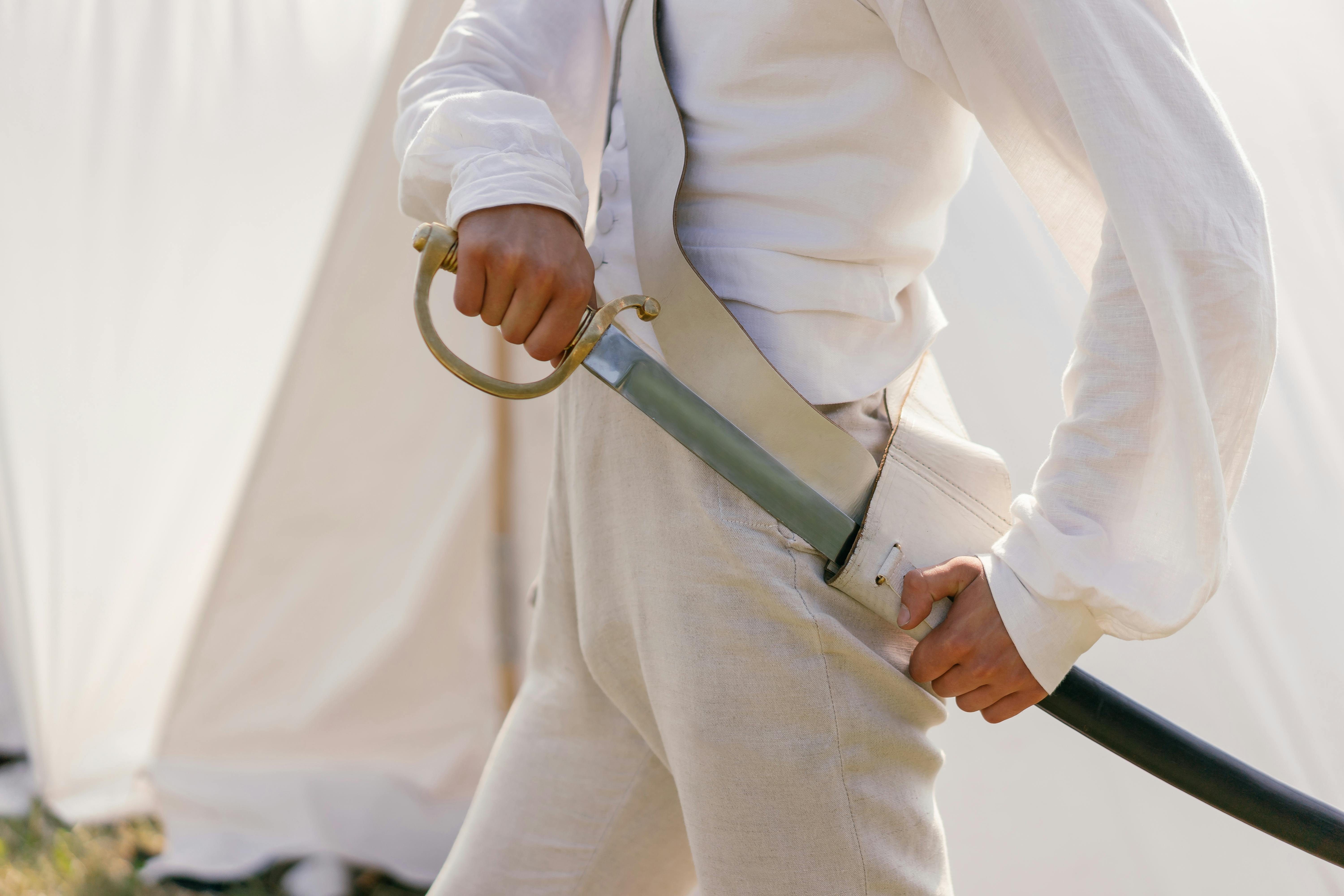 Soldier Taking Out Saber