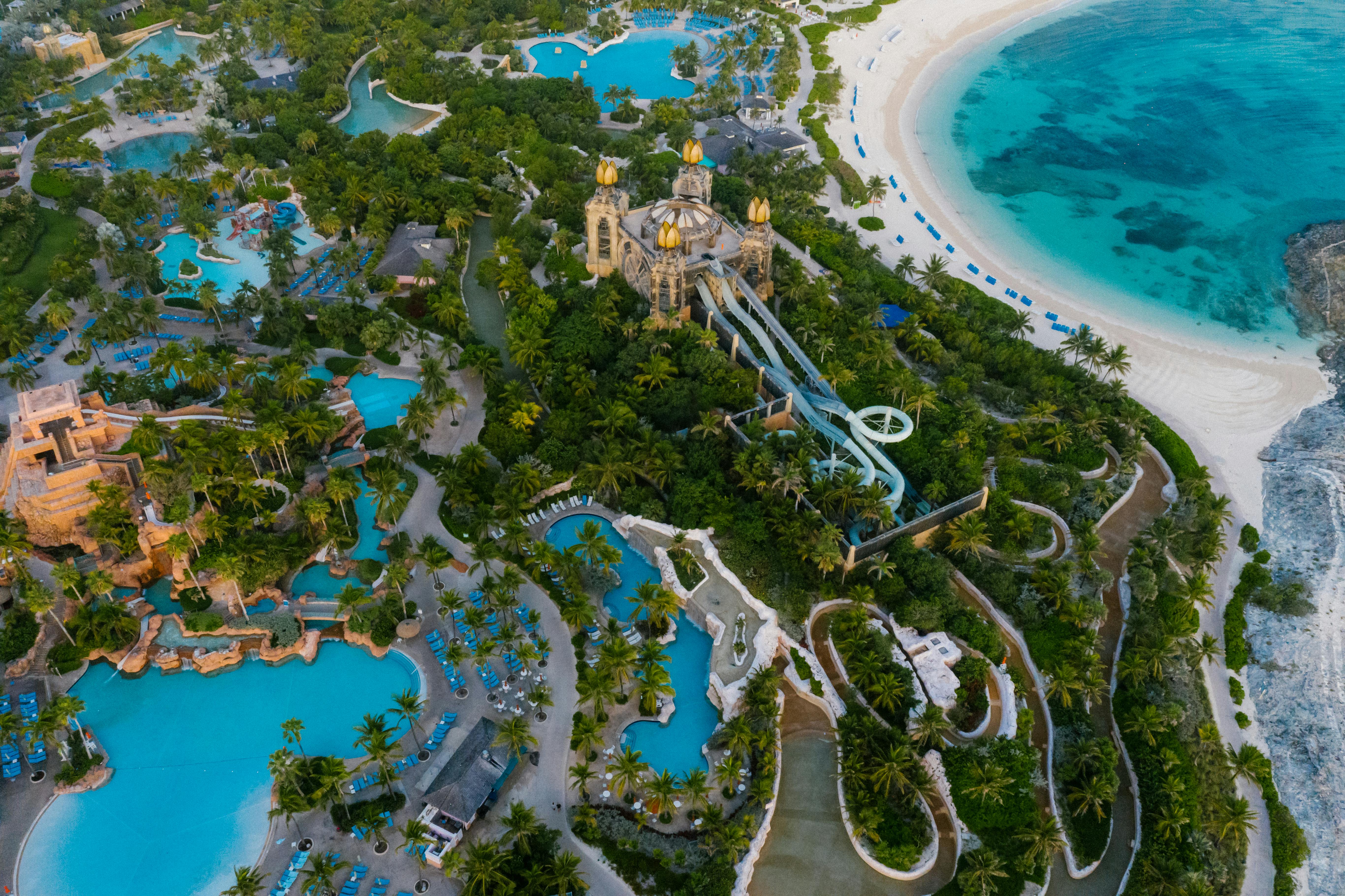 Aerial View of a Water Theme Park