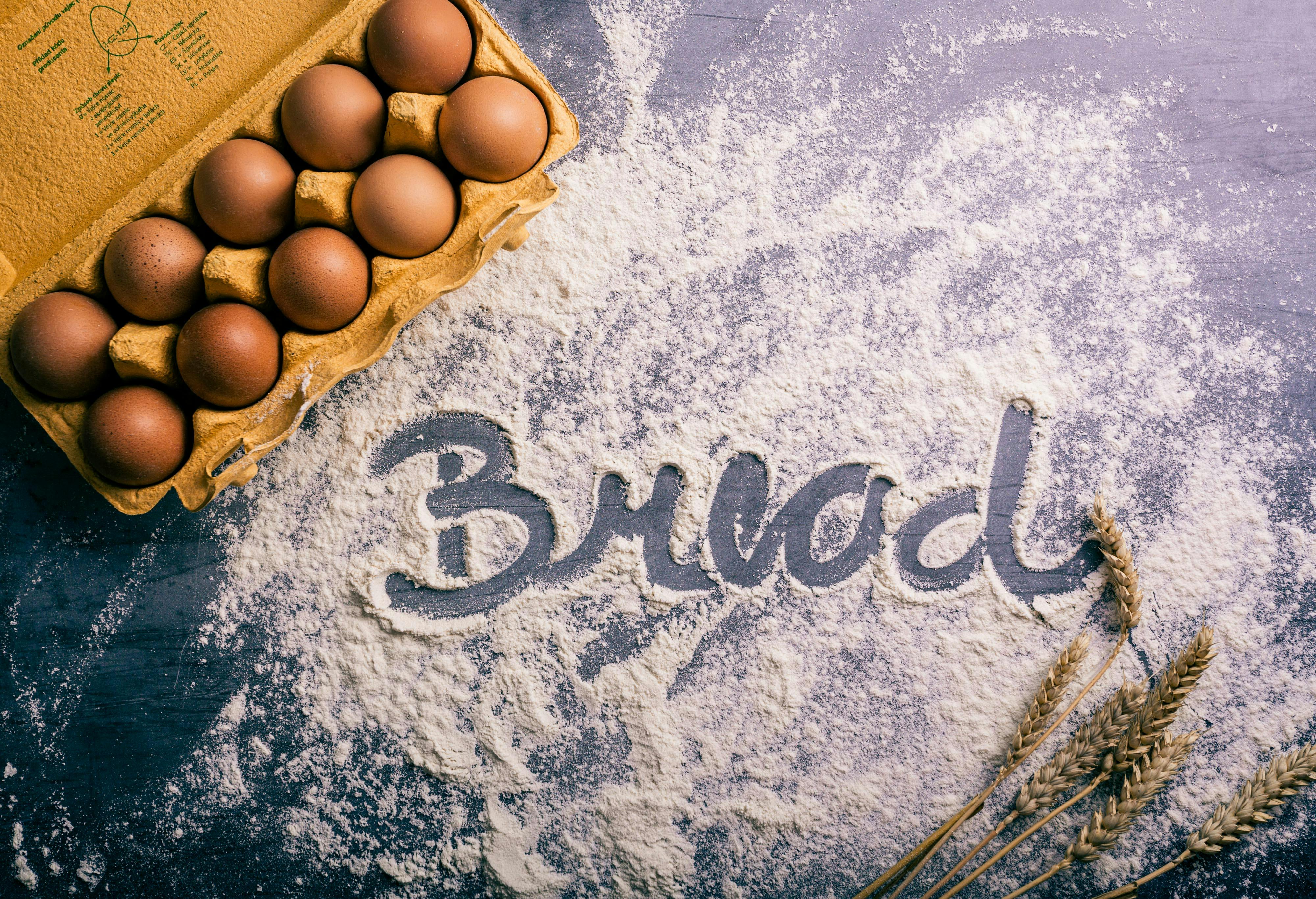 Word Bread Written in Flour