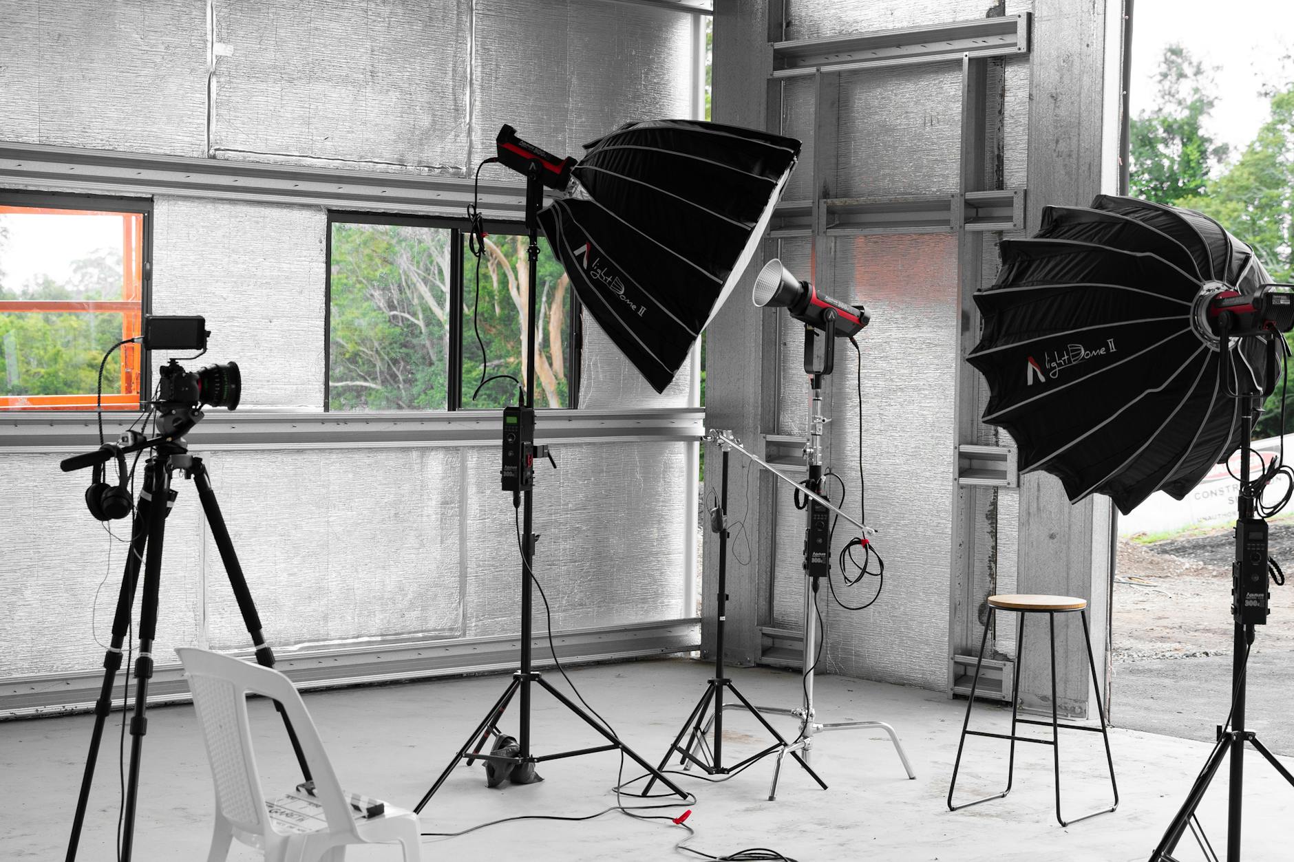 Interior of Photo Studio with Equipment