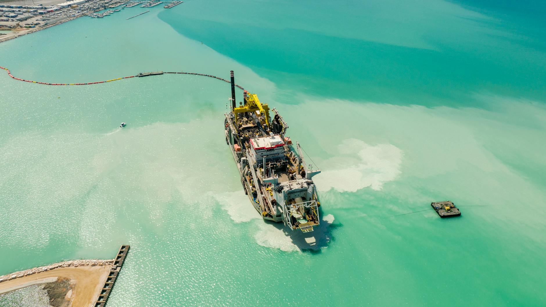 Offshore Vessel on Turquoise Water