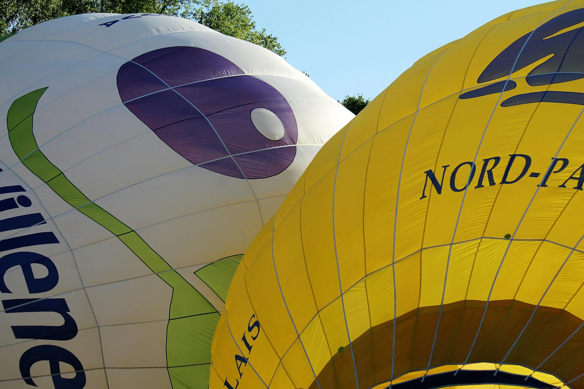 Hot Air Balloons in Close Up Photography