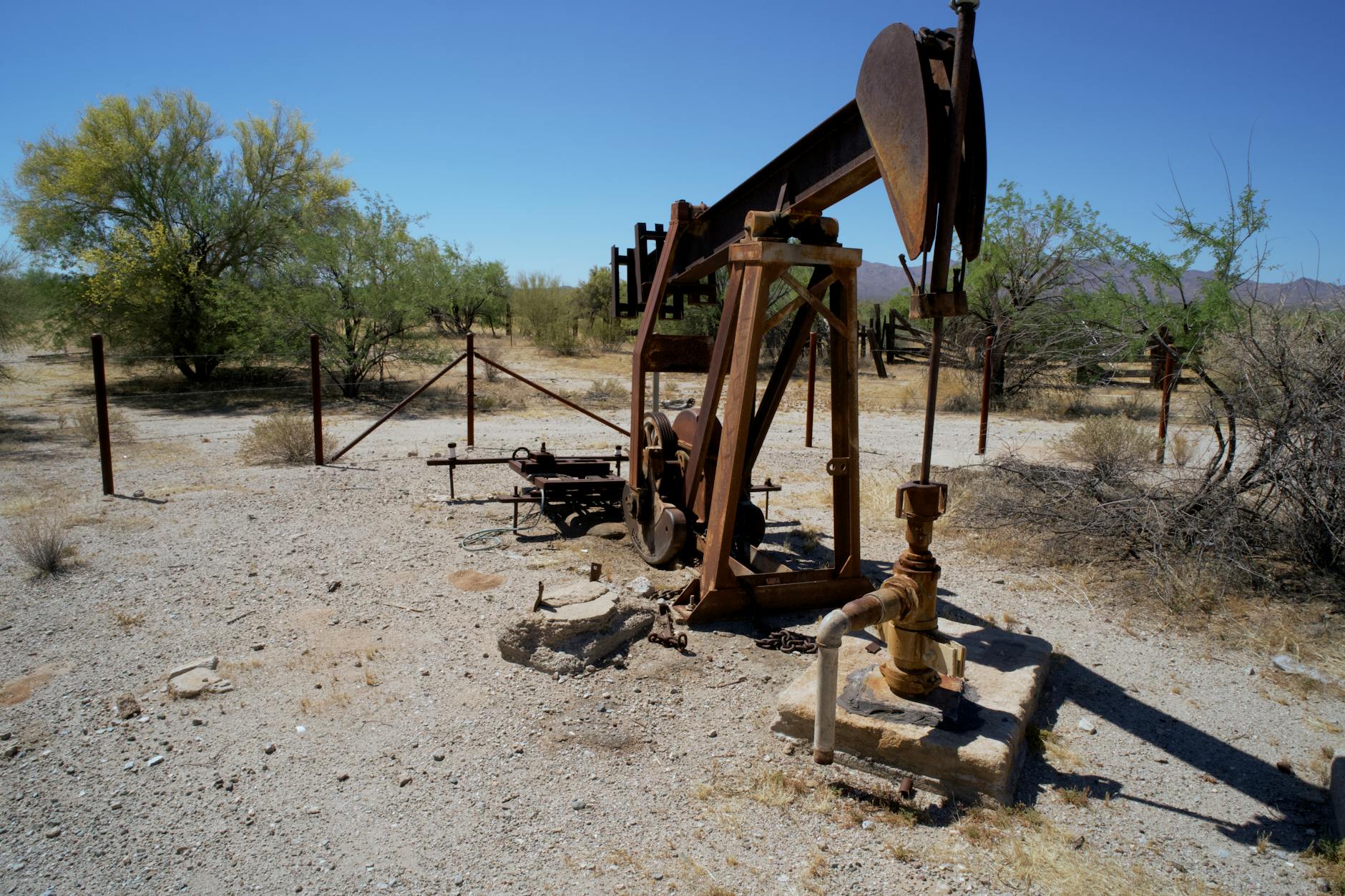 Rusted Pumpjack in the Desert