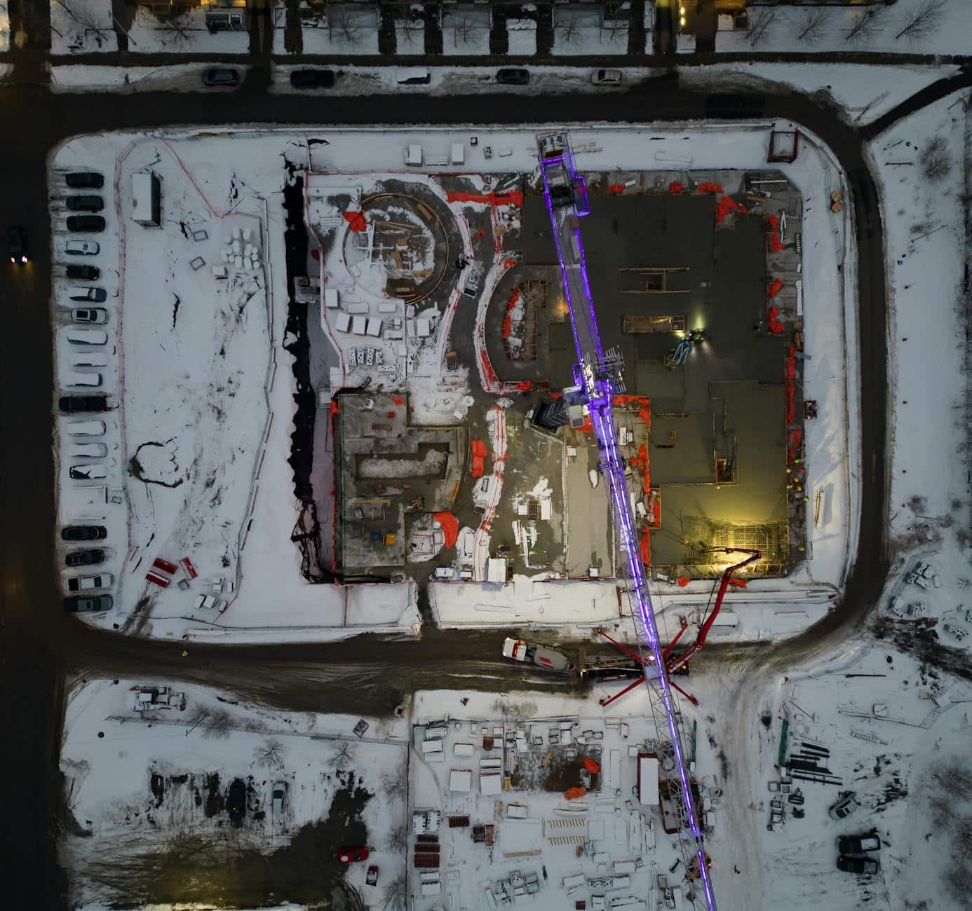 Top View of Construction Site