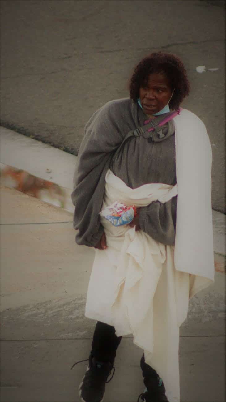 A patient smiling and looking happy.