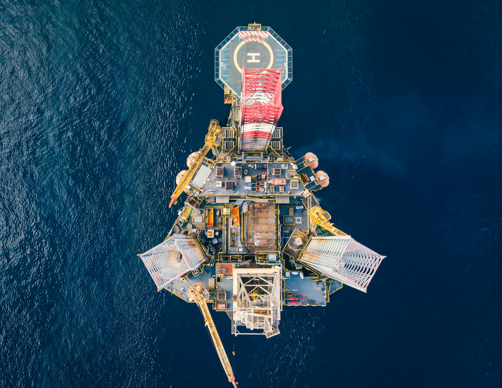 Platform with Helipad on Sea