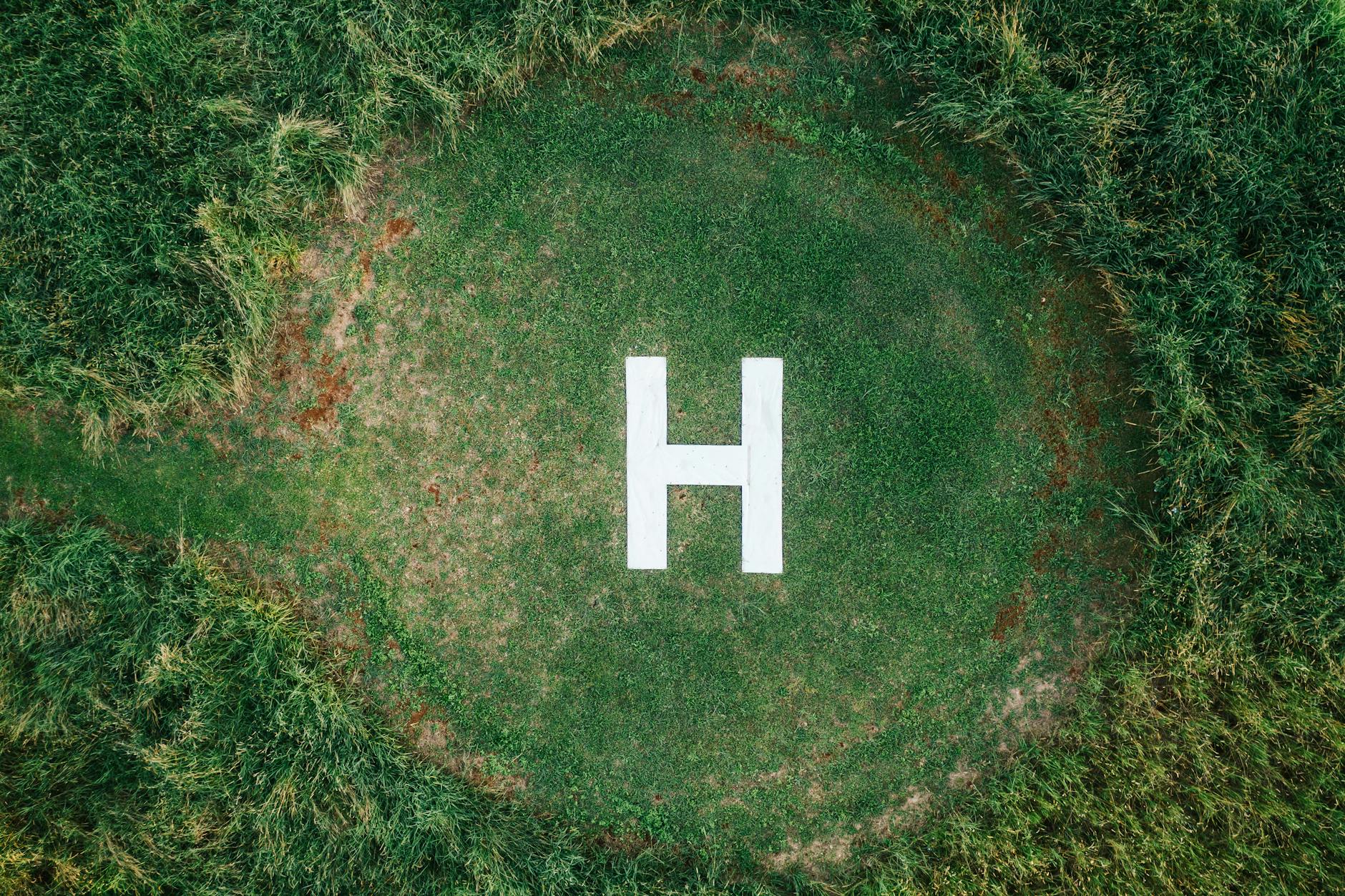 Grass Helicopter Landing Spot