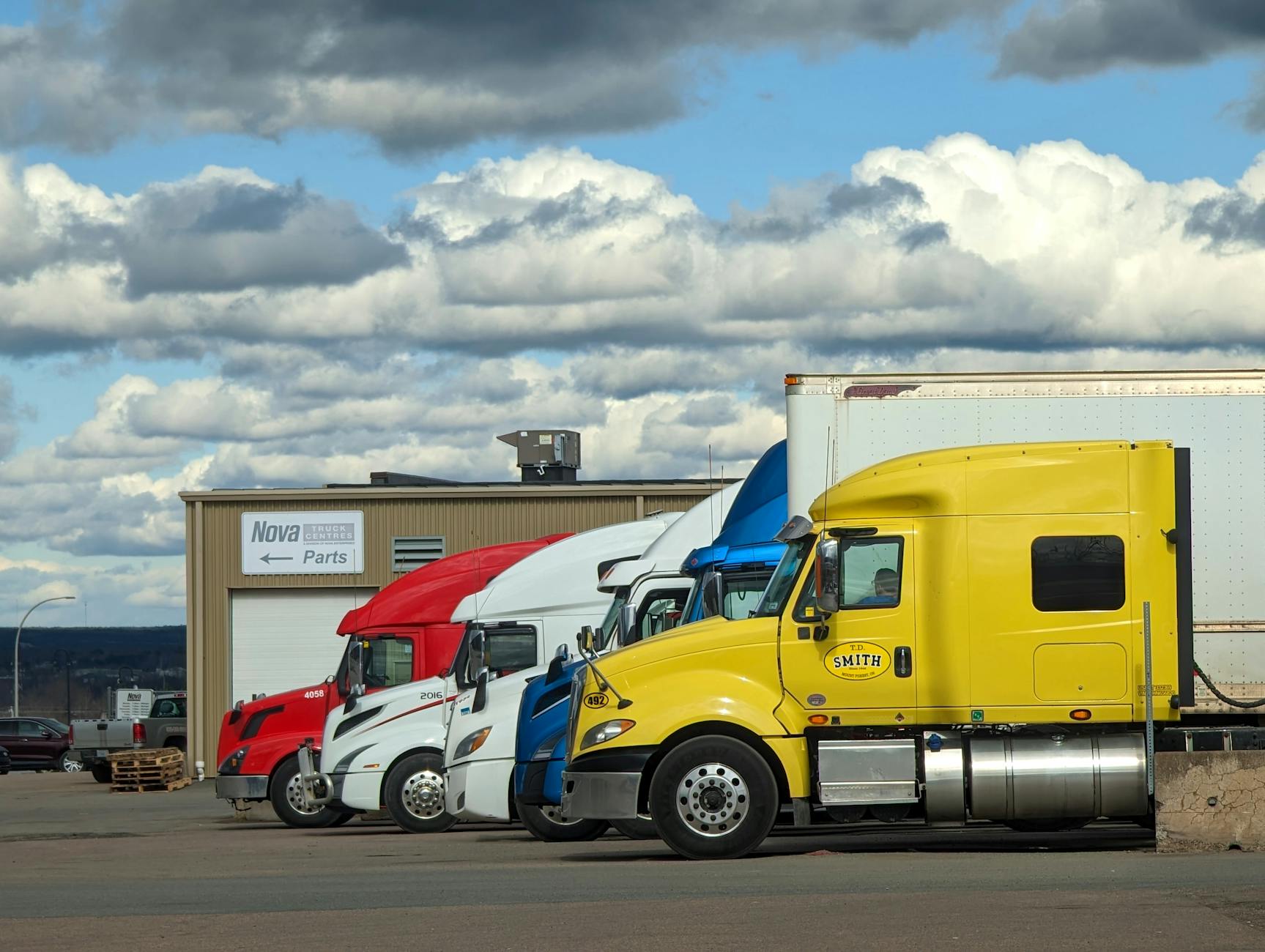 Trucks near Warehouse