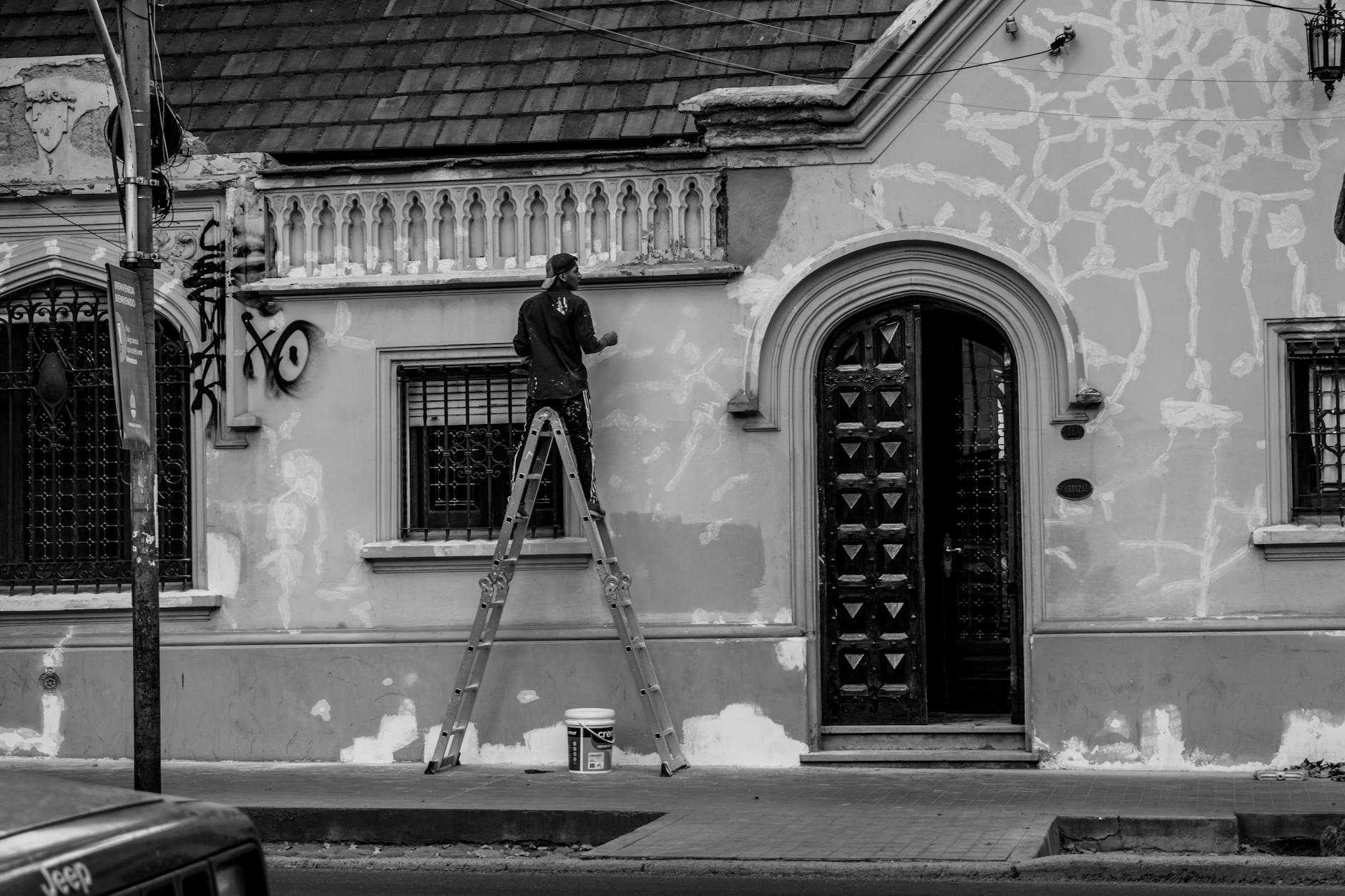 A Man on a Ladder