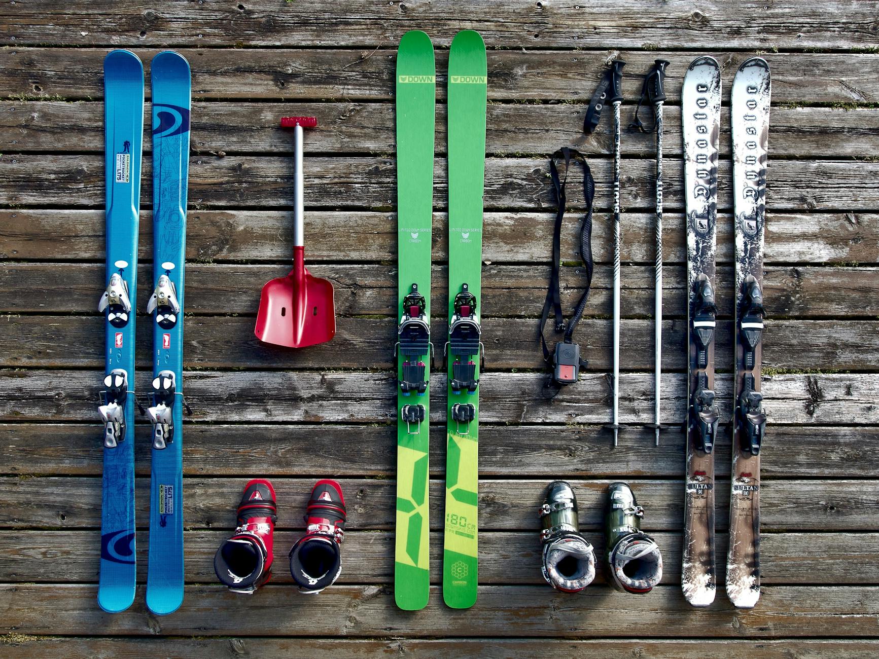 Image of ski gear flatlay