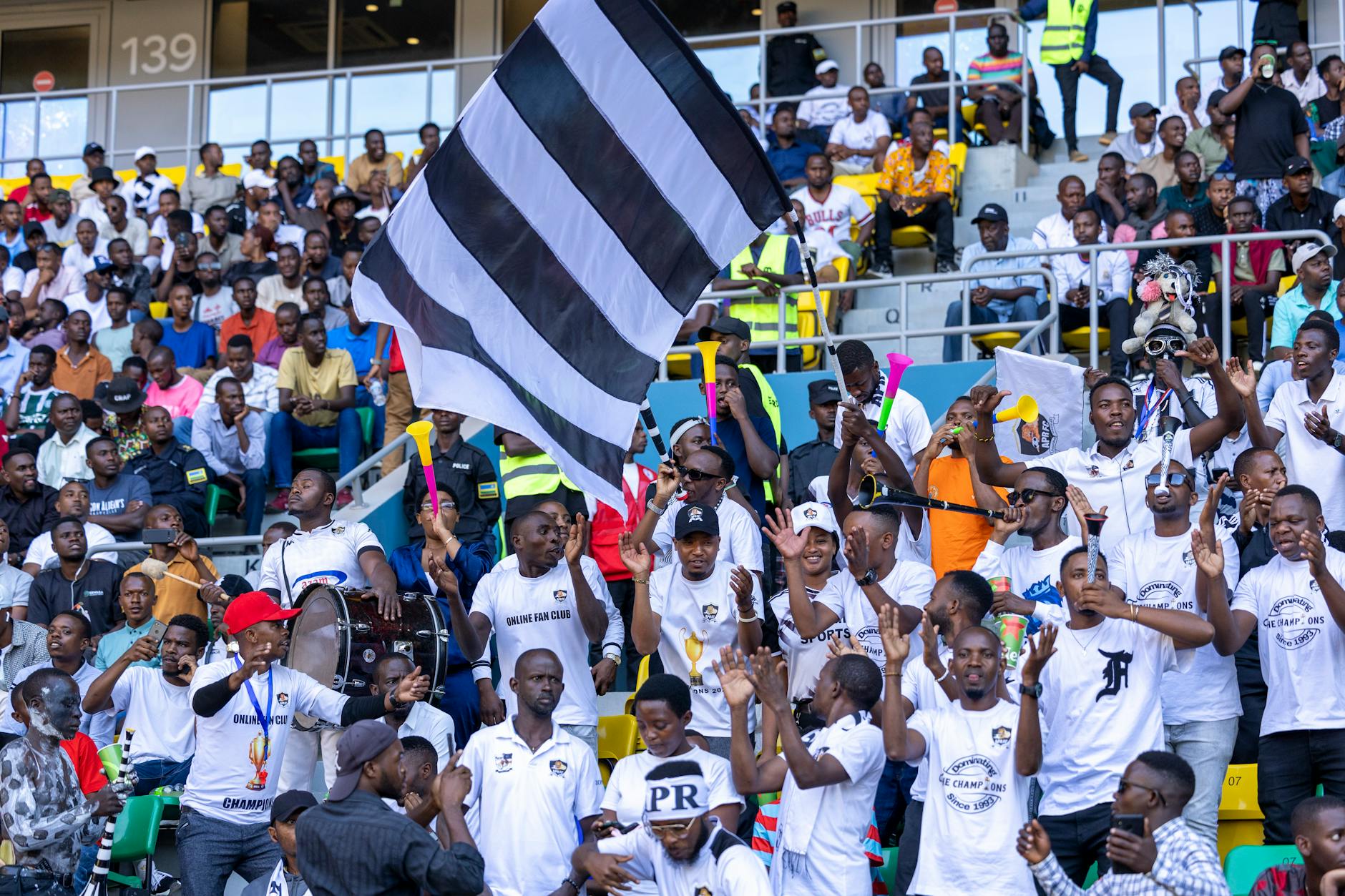 Rwandan Team Football Audience on Stadium