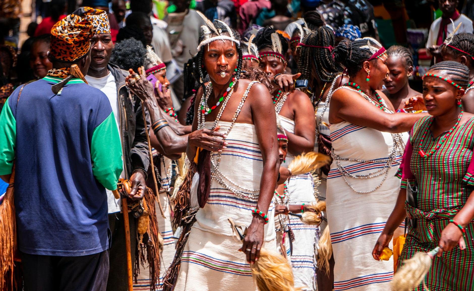 A group of people in traditional dress