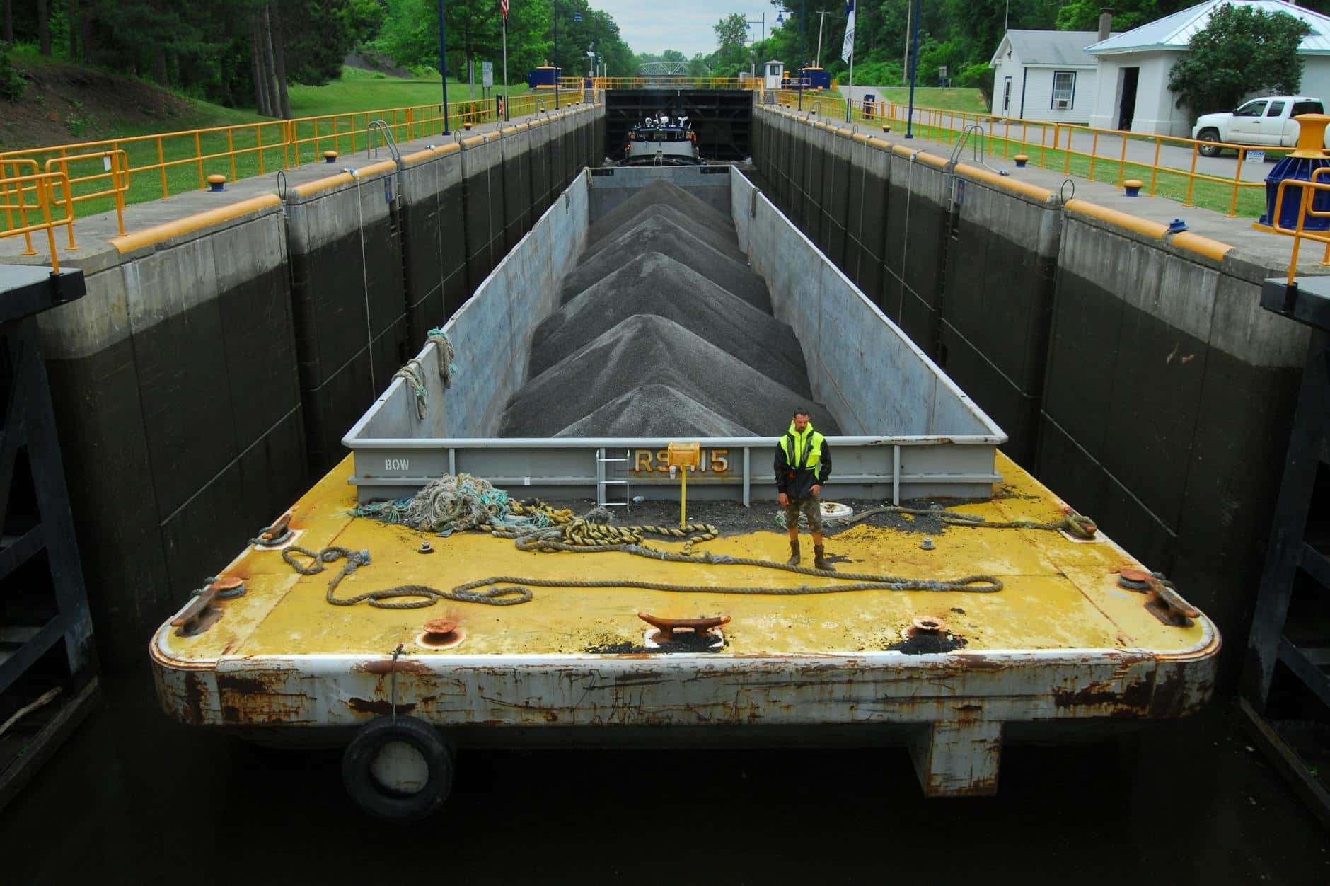 Barging Through a Champlain Canal lock