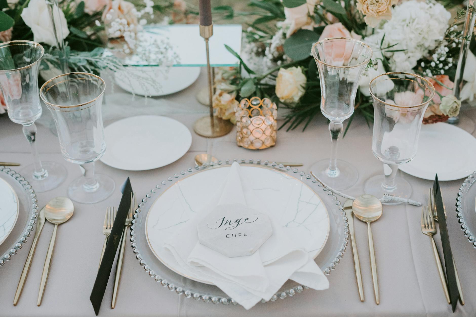 Top View Photo Of Table Setting