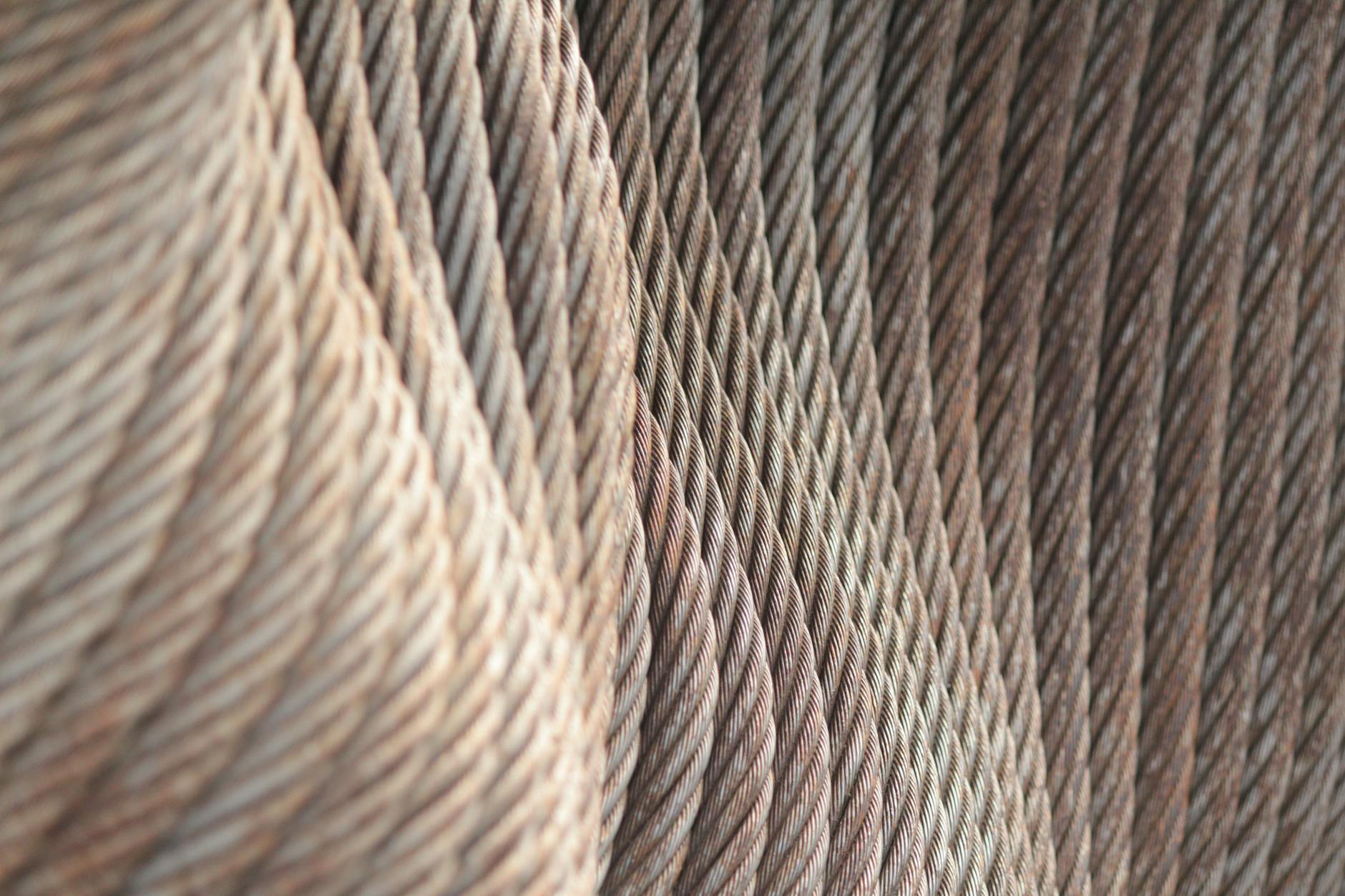 metal ropes surface