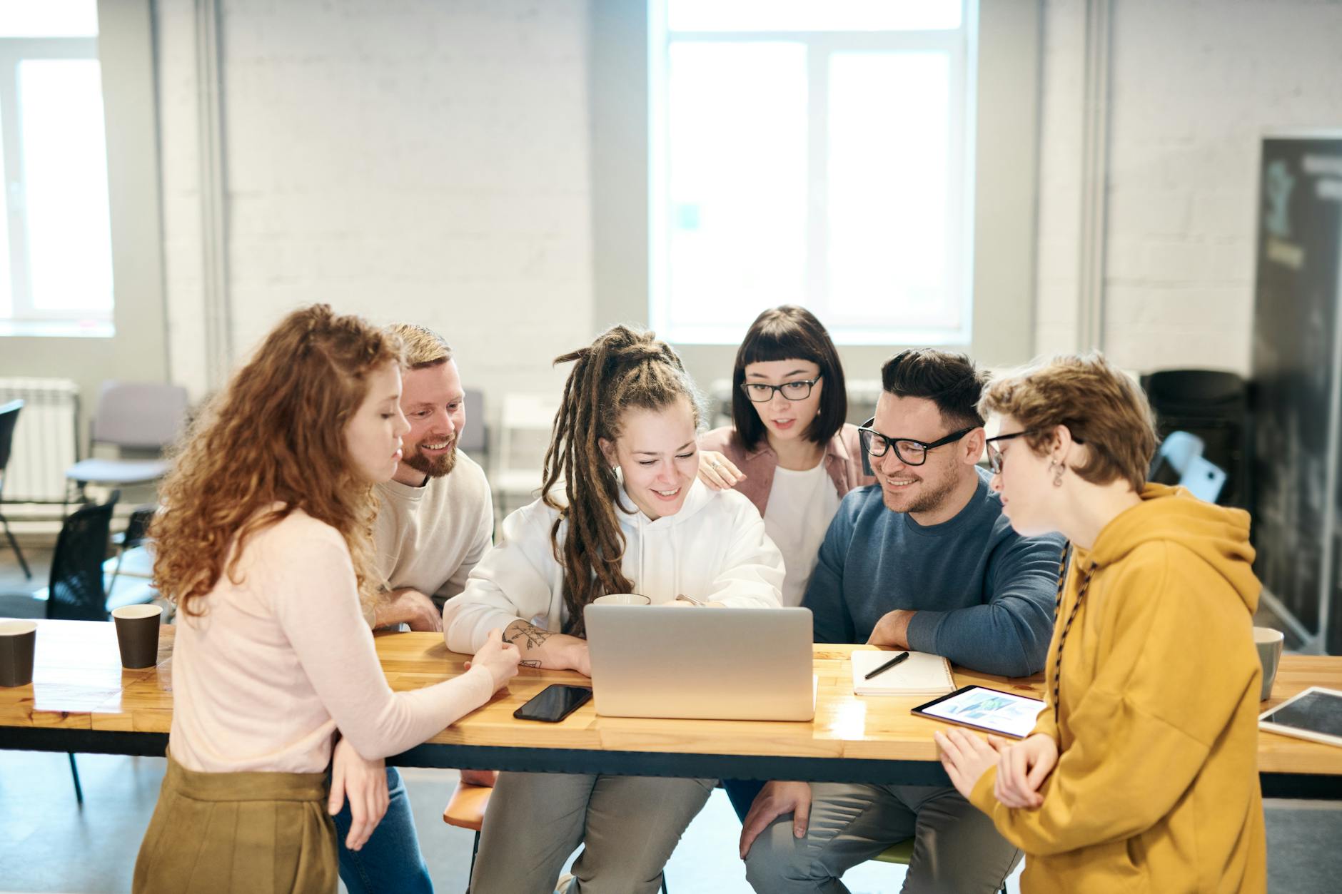 People Looking On Laptop