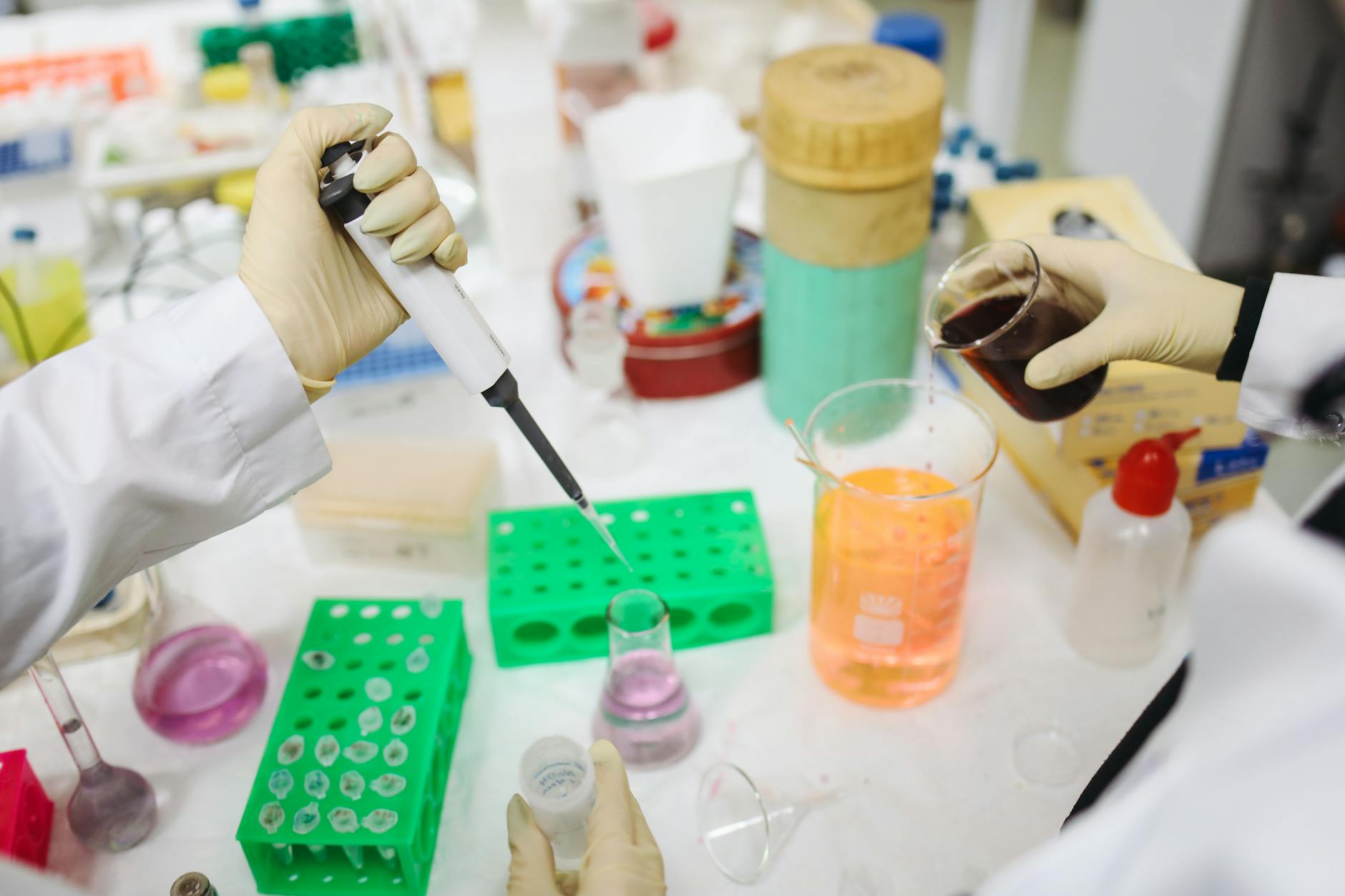 A team of researchers working in a lab.