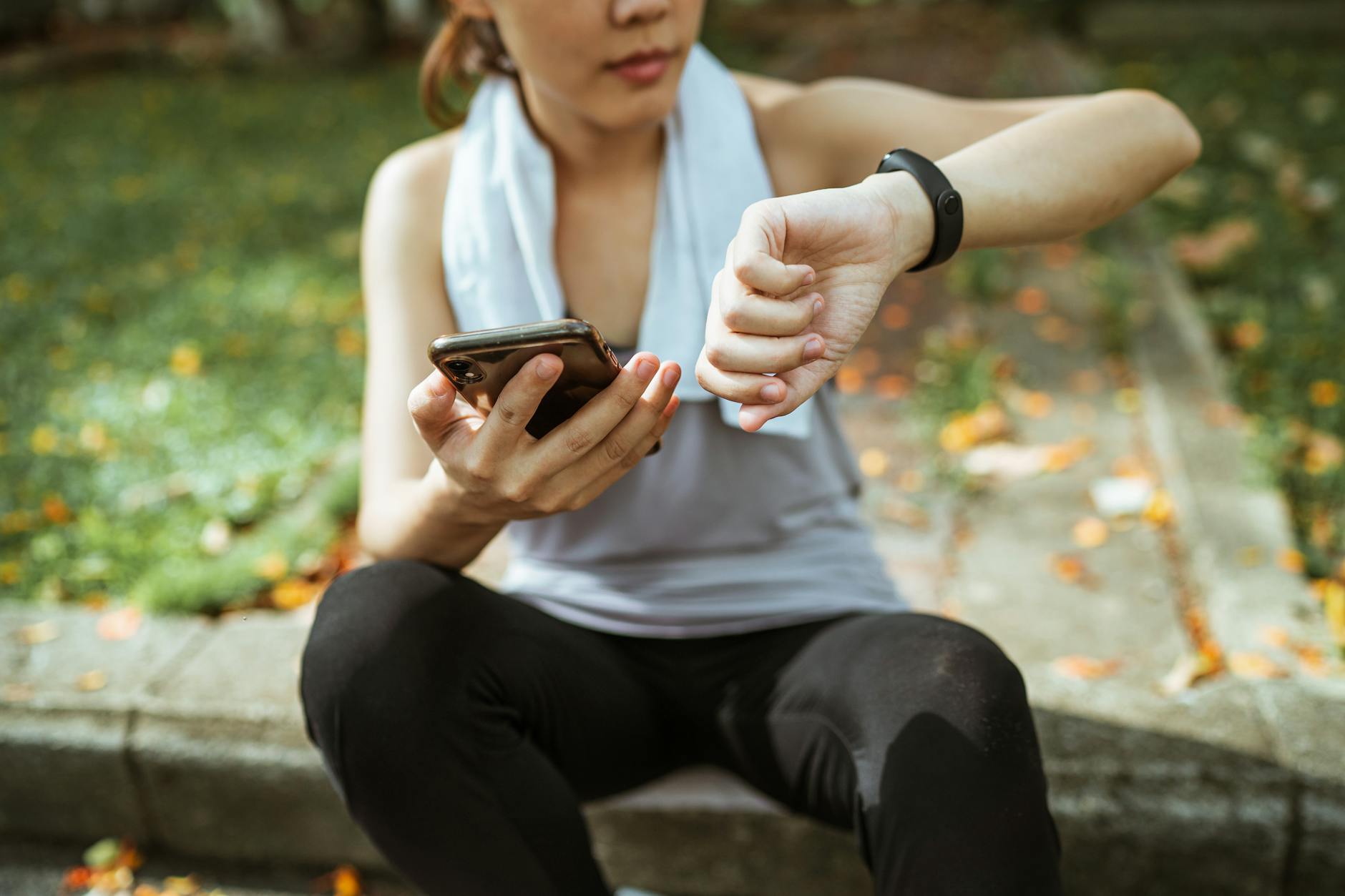 Female athlete in sportswear