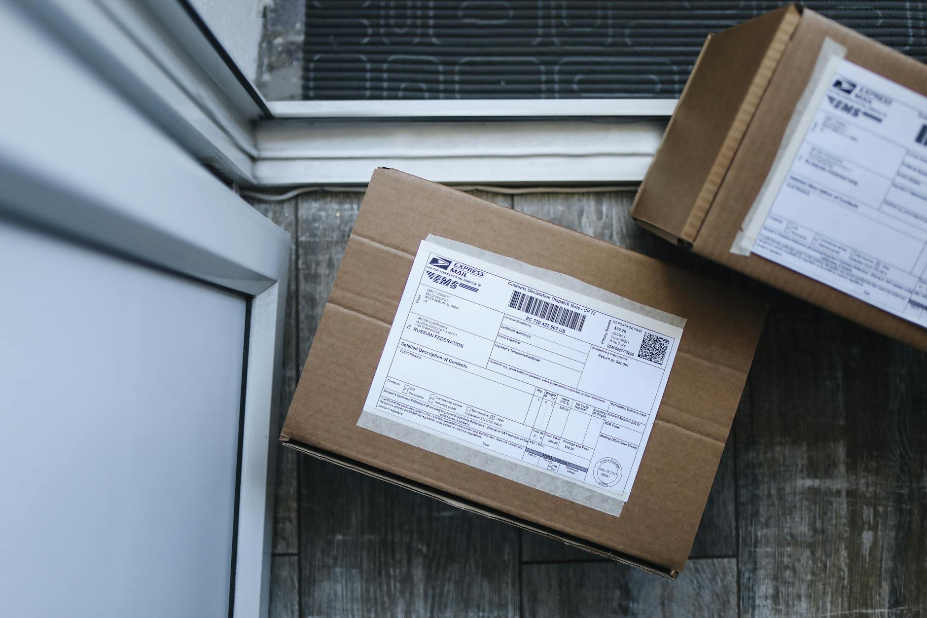 Delivery Boxes Near the Door