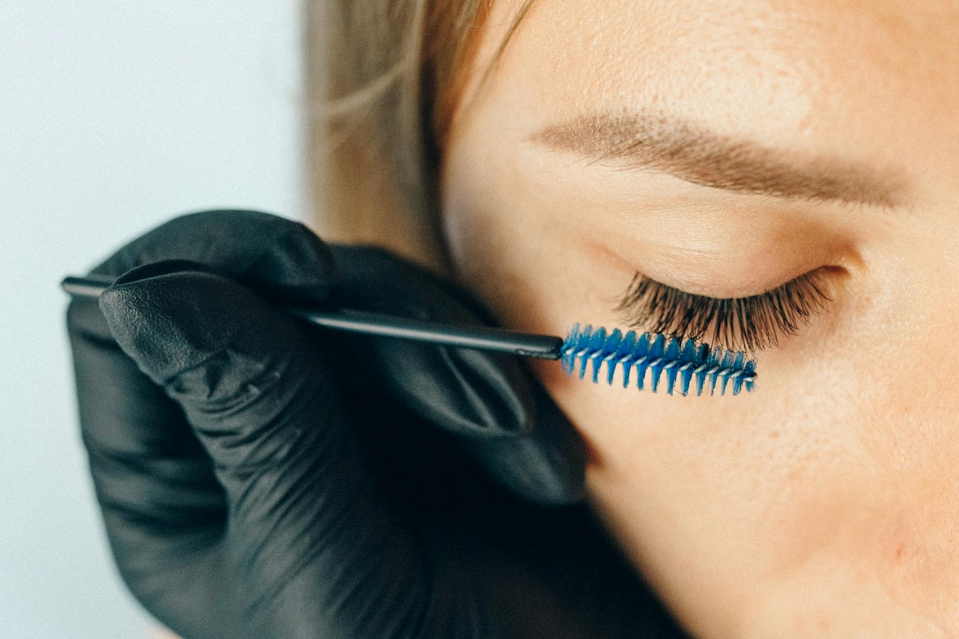 Woman with perfectly shaped eyebrows