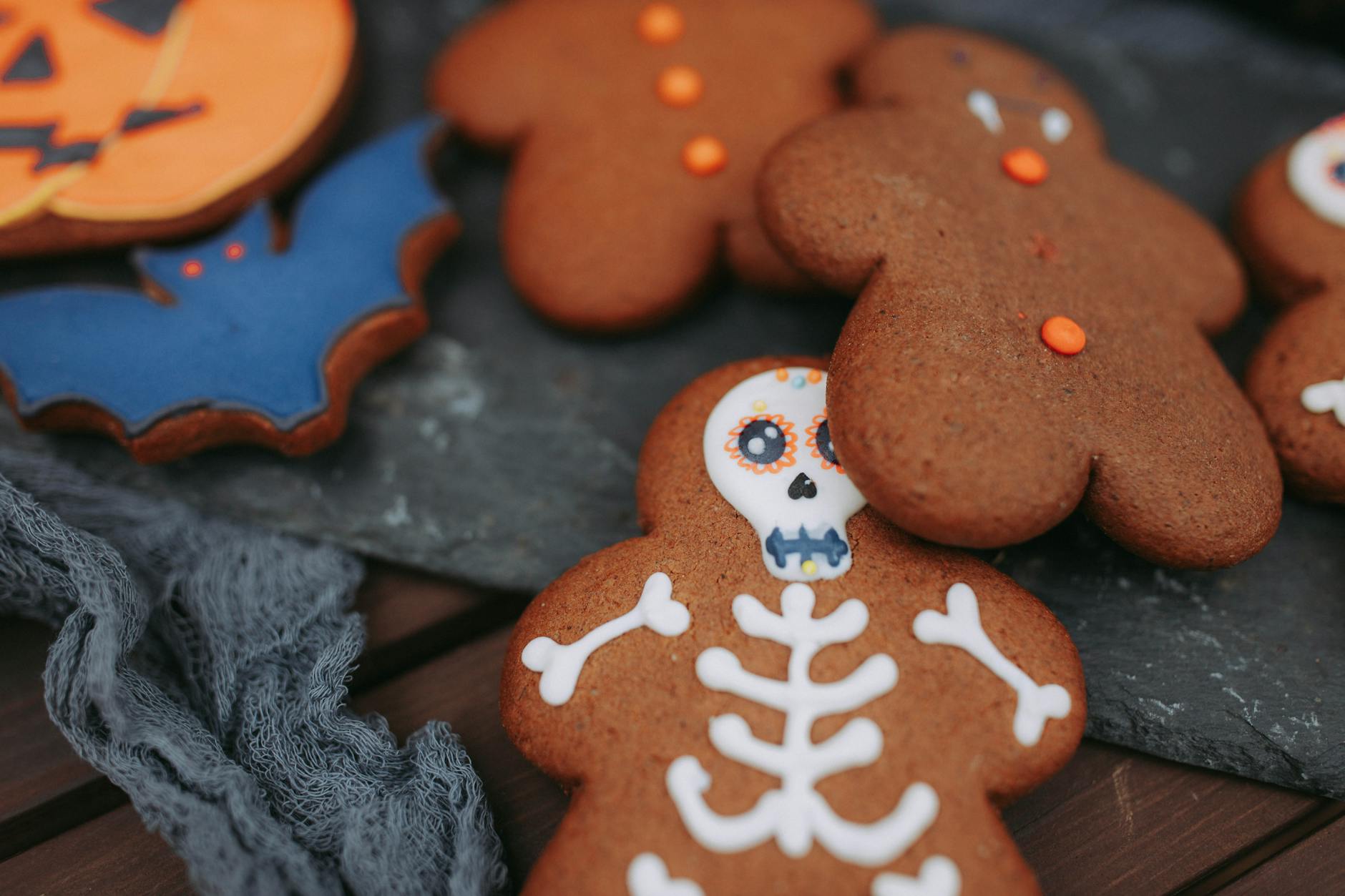 Gingerbread Cookies In Close Up View