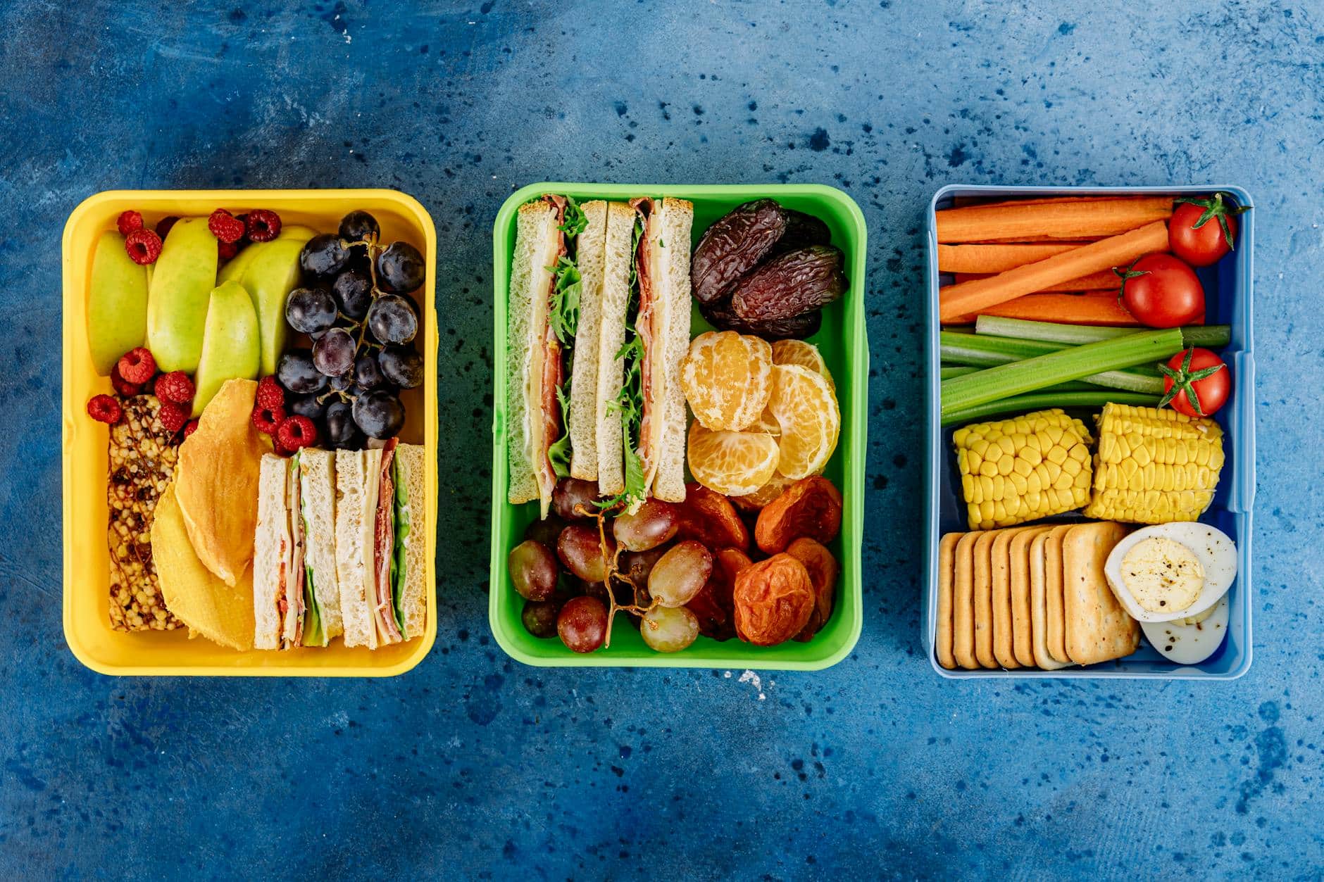 Packed Food in Colorful Containers