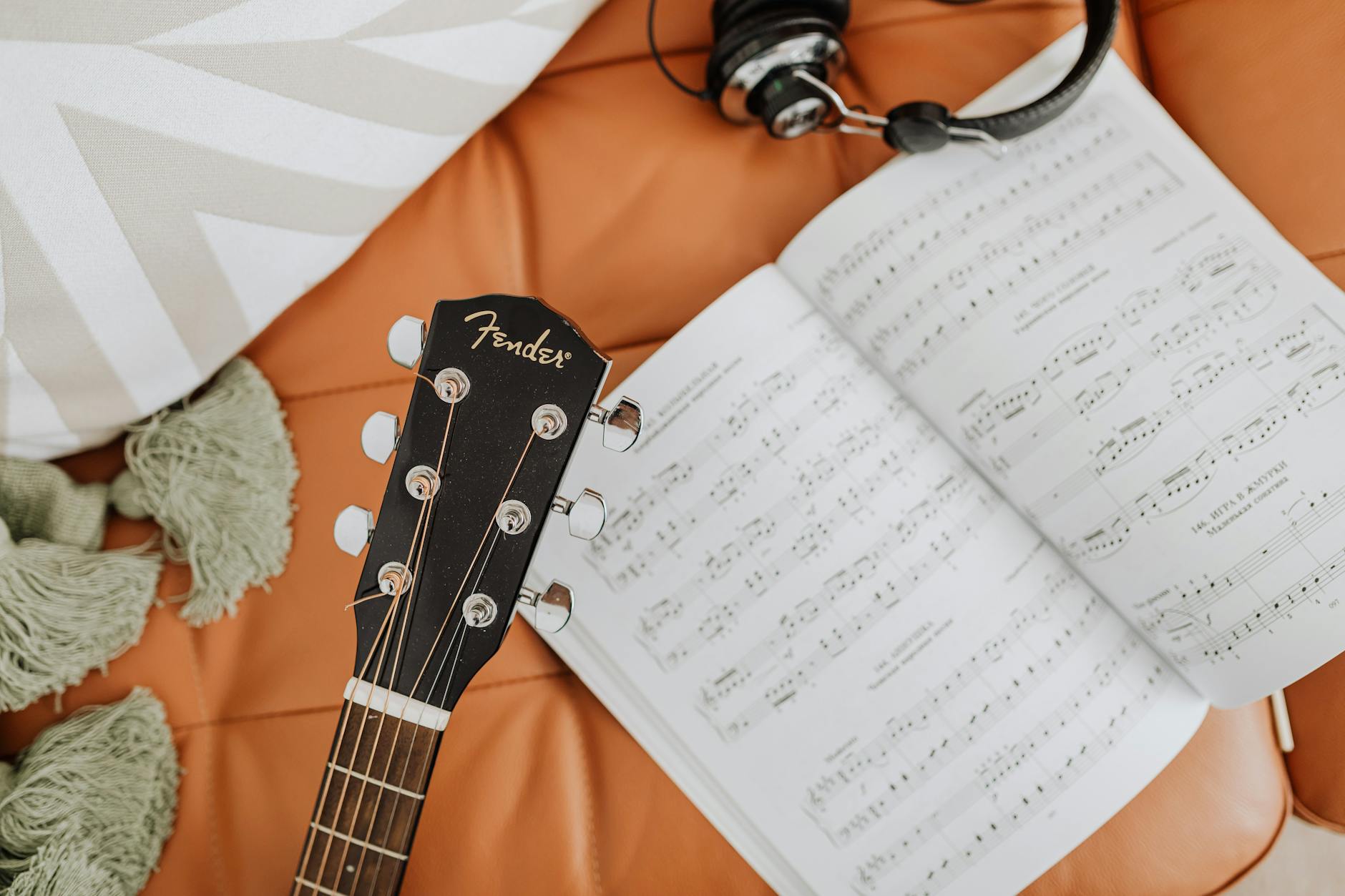 Top View of a Sheet Music Paper