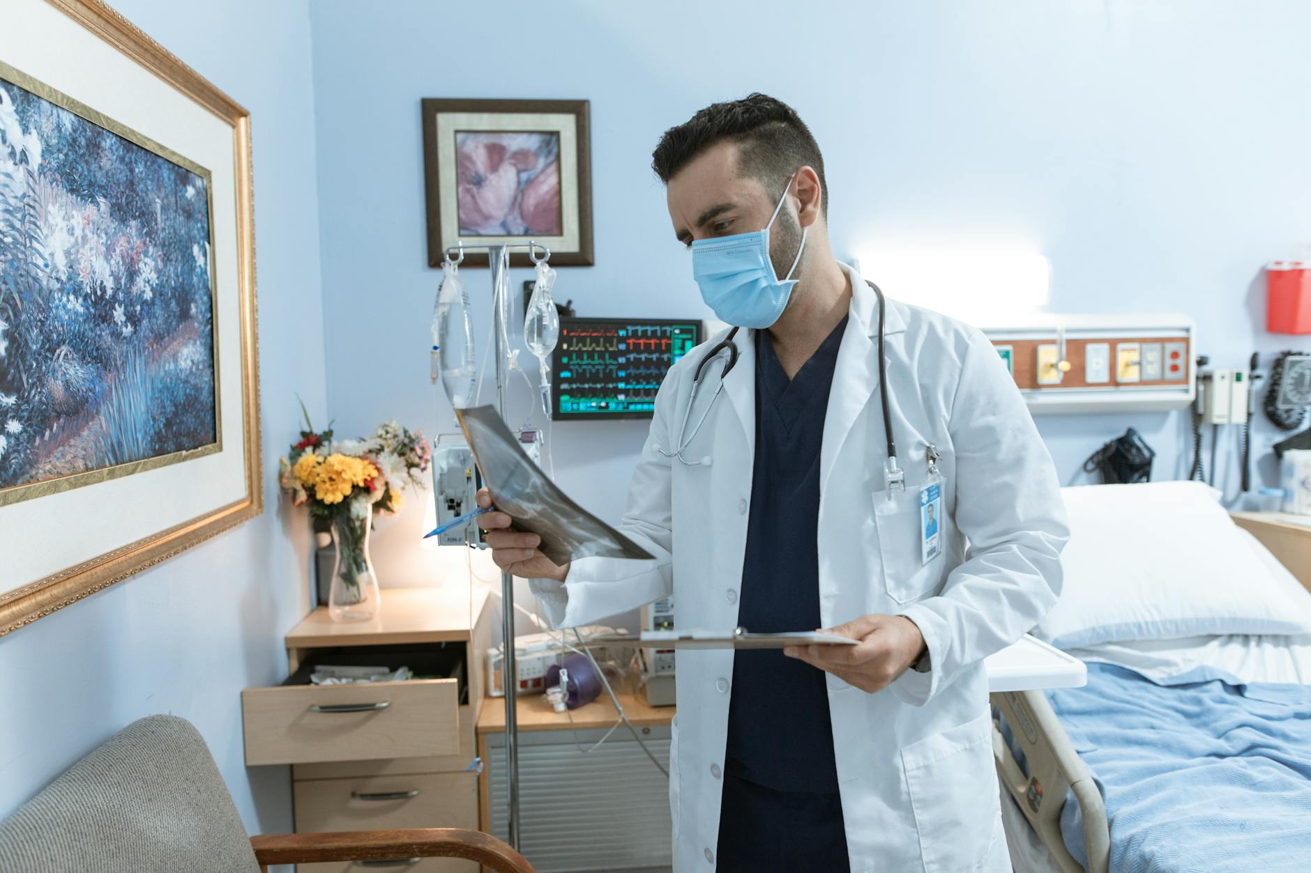 Doctor Checking a X-ray Film