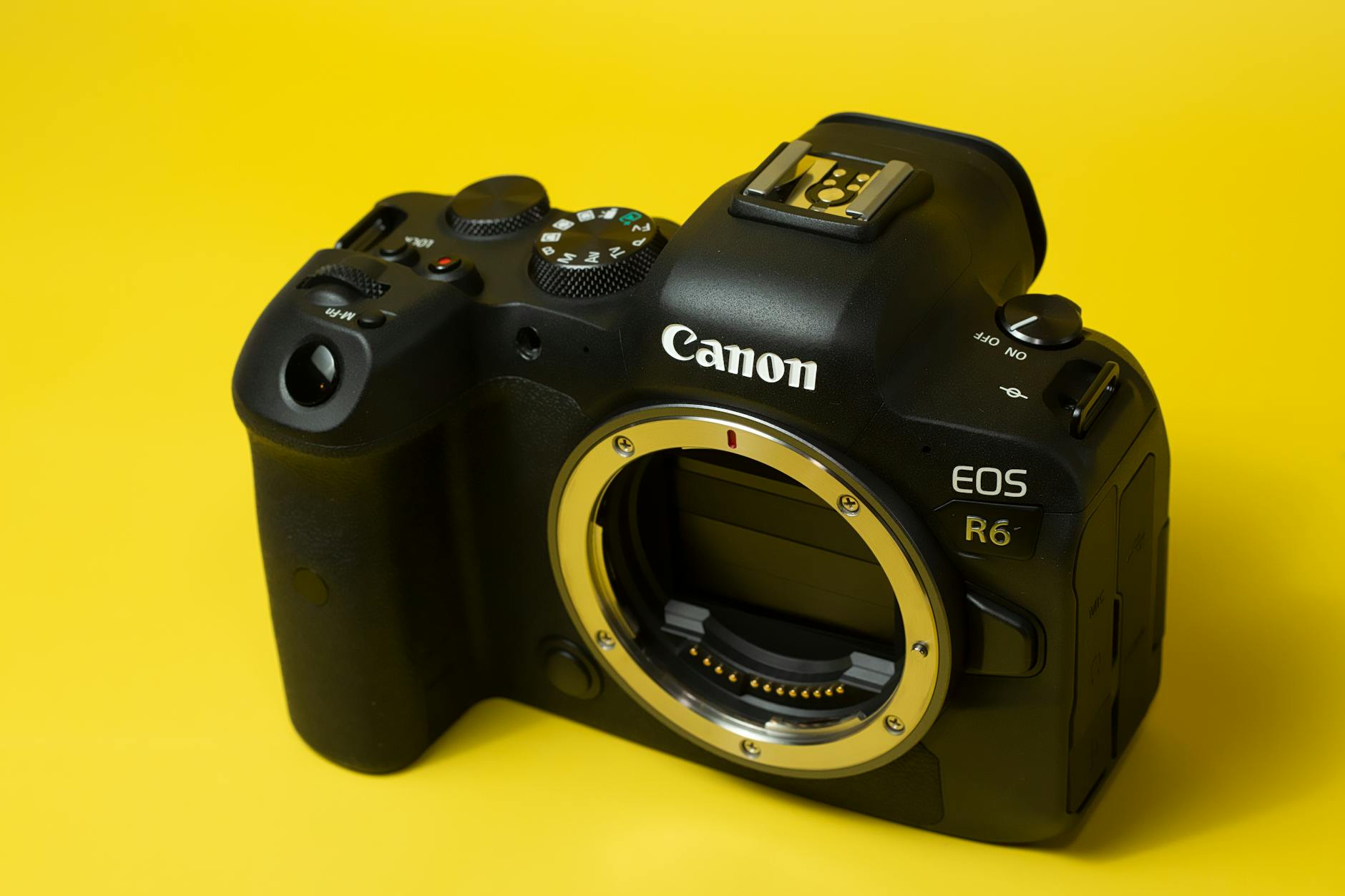 A Close-Up Shot of a Mirrorless Camera