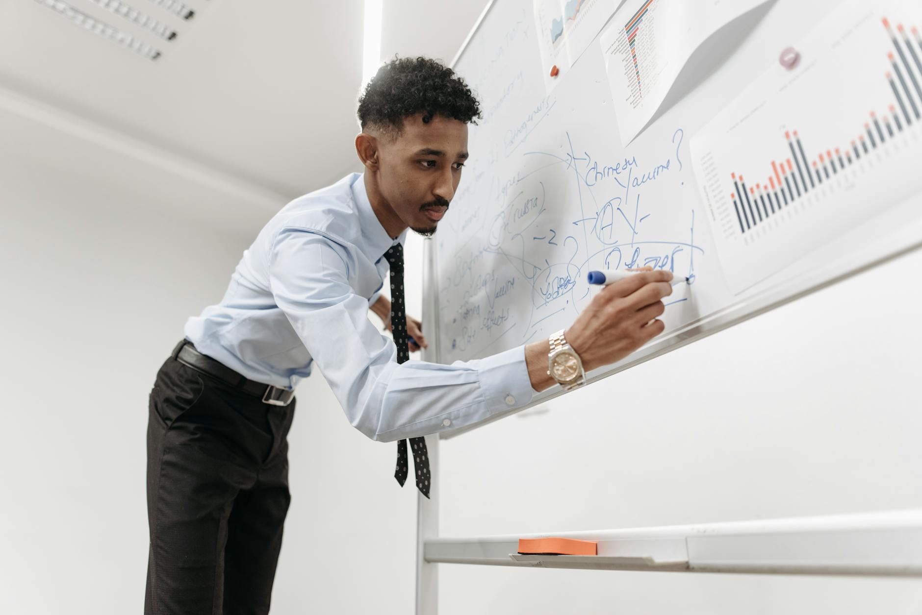 Man Writing on Whiteboard