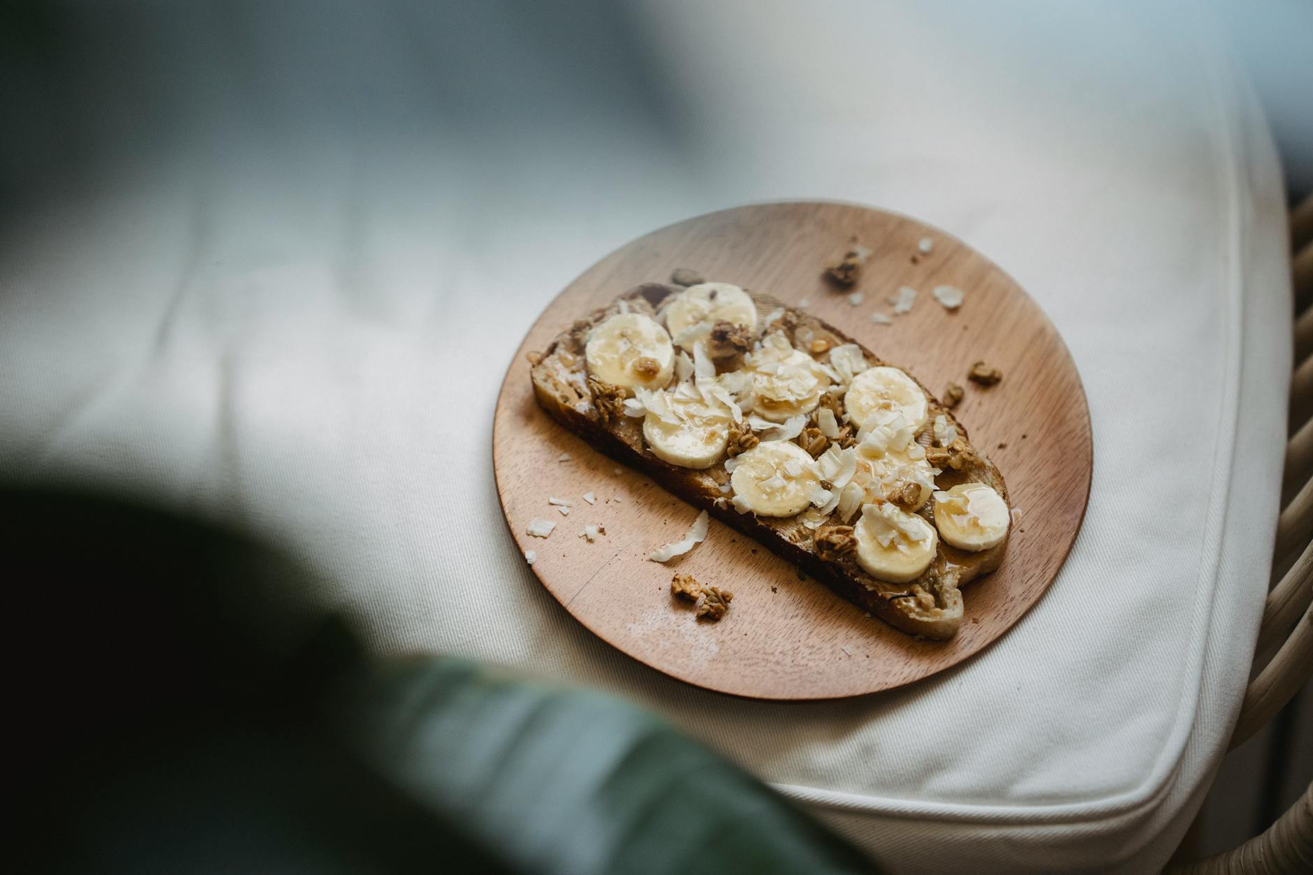 Bananas on Bread on Tray